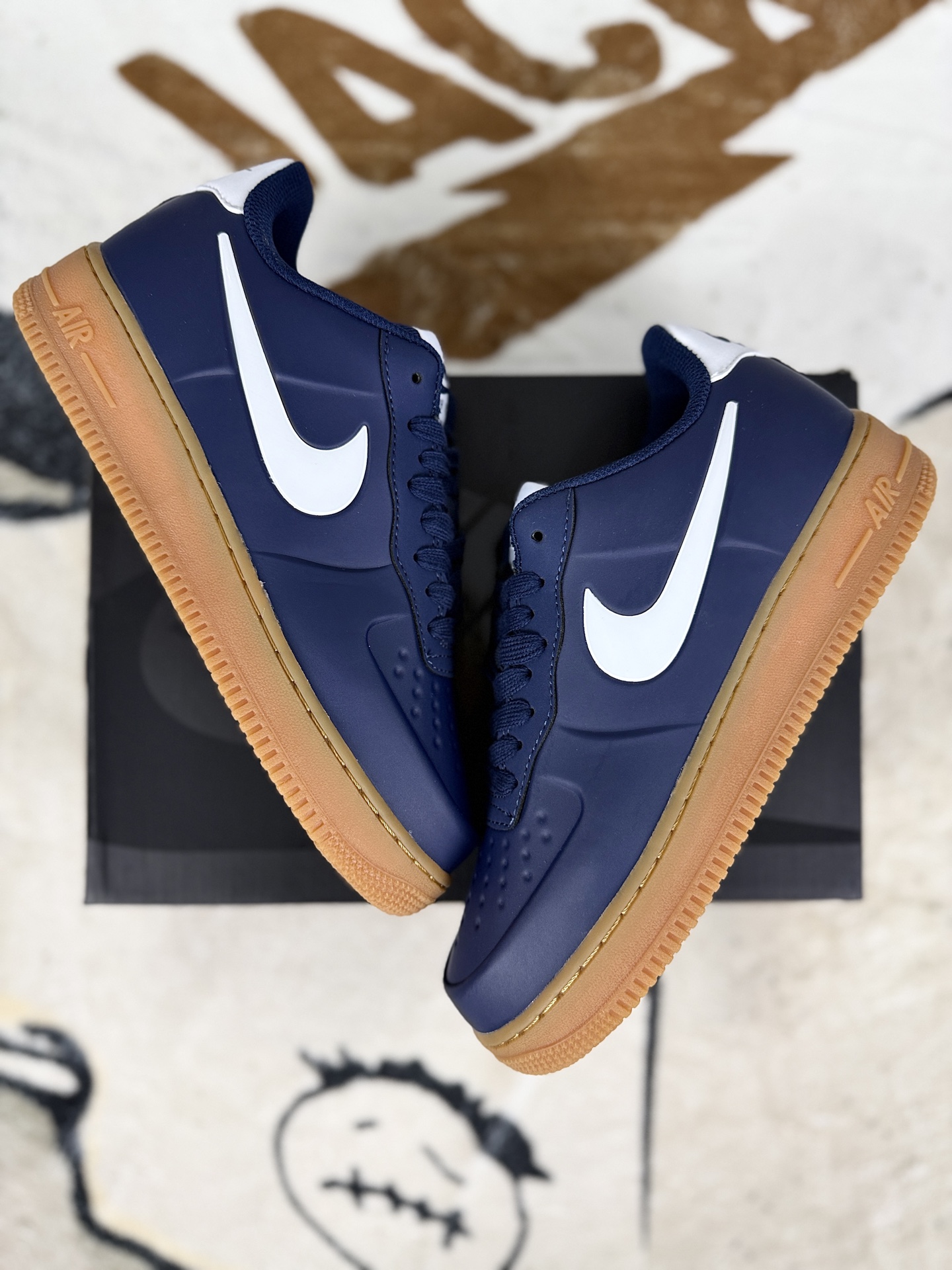 Nike Air Force 1 Posite FL: Deep Blue & White Low-Top Sneakers for Men 5 i1757700104309 583 0 6
