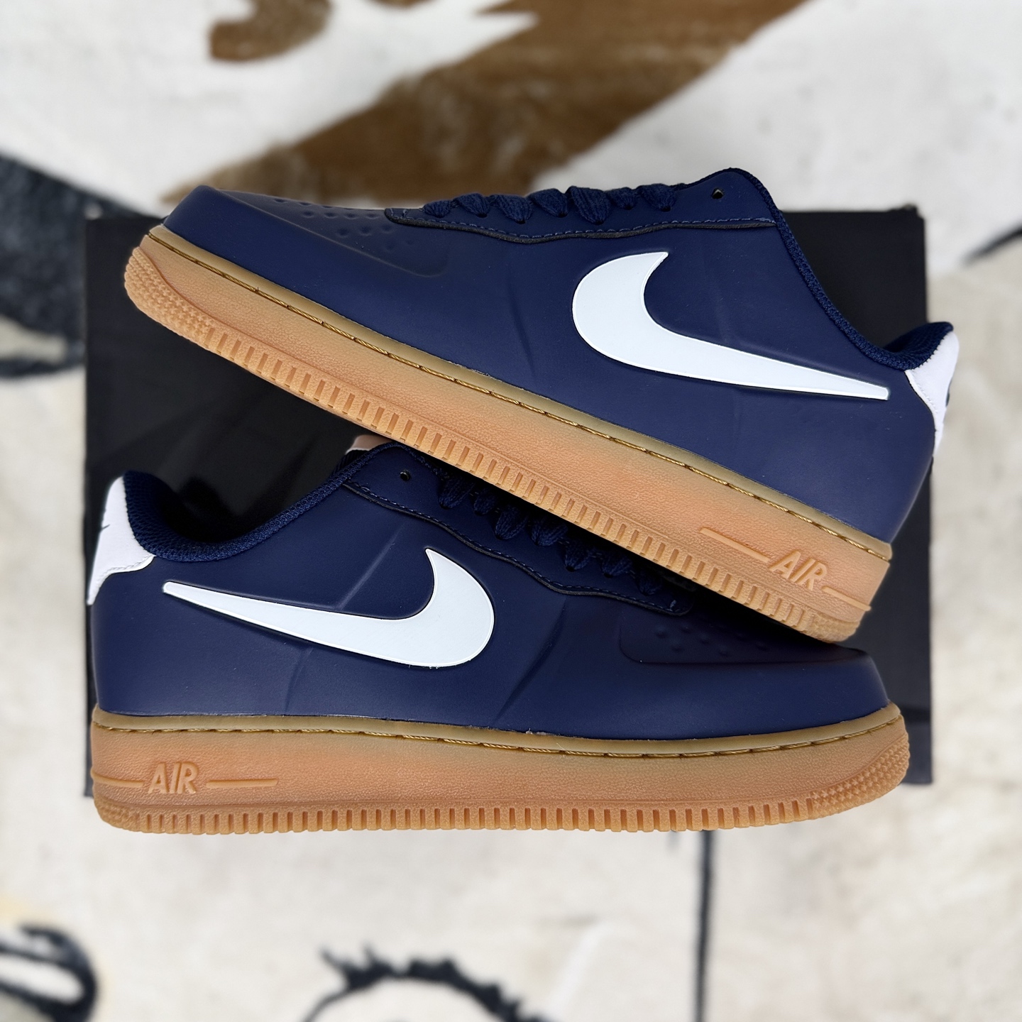 Nike Air Force 1 Posite FL: Deep Blue & White Low-Top Sneakers for Men 8 i1757700104316 8842 0 7