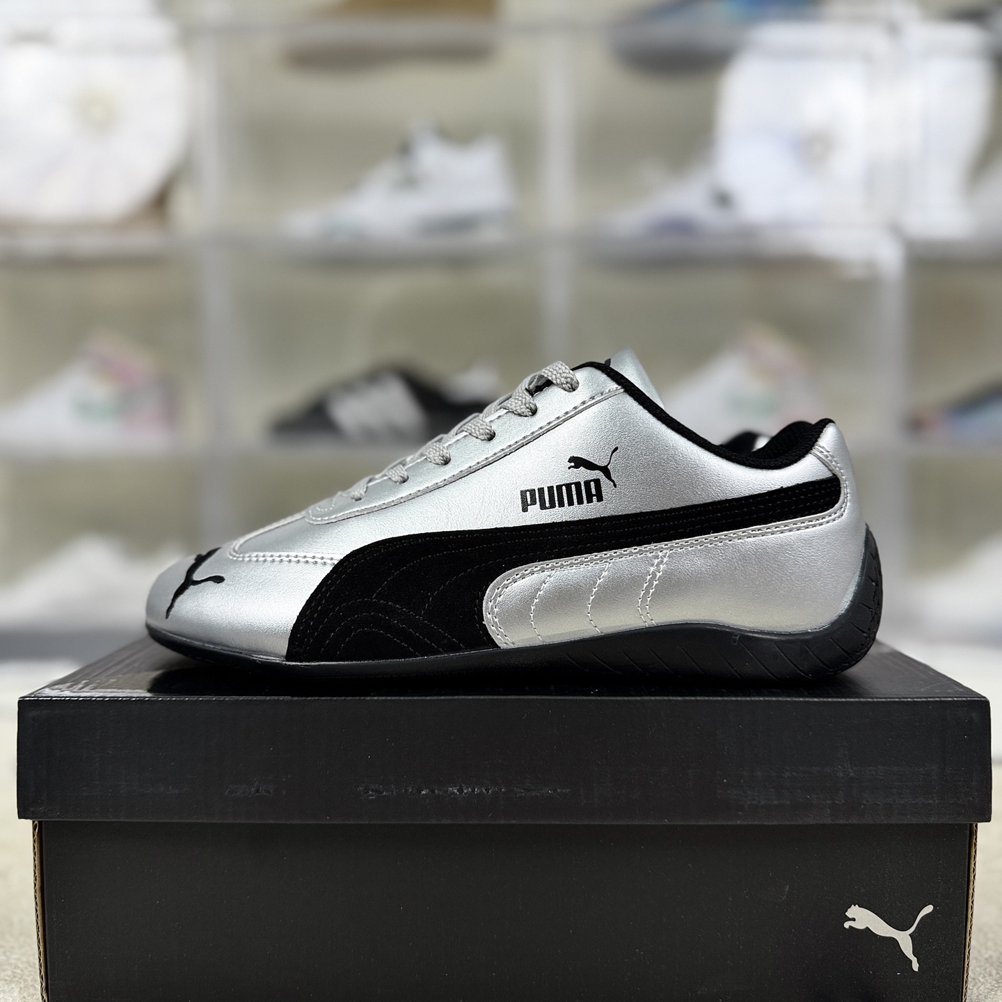 PUMA Speedcat OG Sneakers - Silver/Black, Low Profile, Comfortable, Unisex 10 i1757786301606 7410 0 8