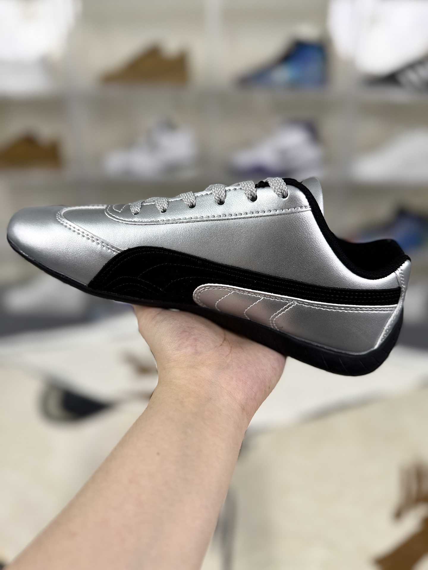 PUMA Speedcat OG Sneakers - Silver/Black, Low Profile, Comfortable, Unisex 3 i1757786303643 6171 0 1