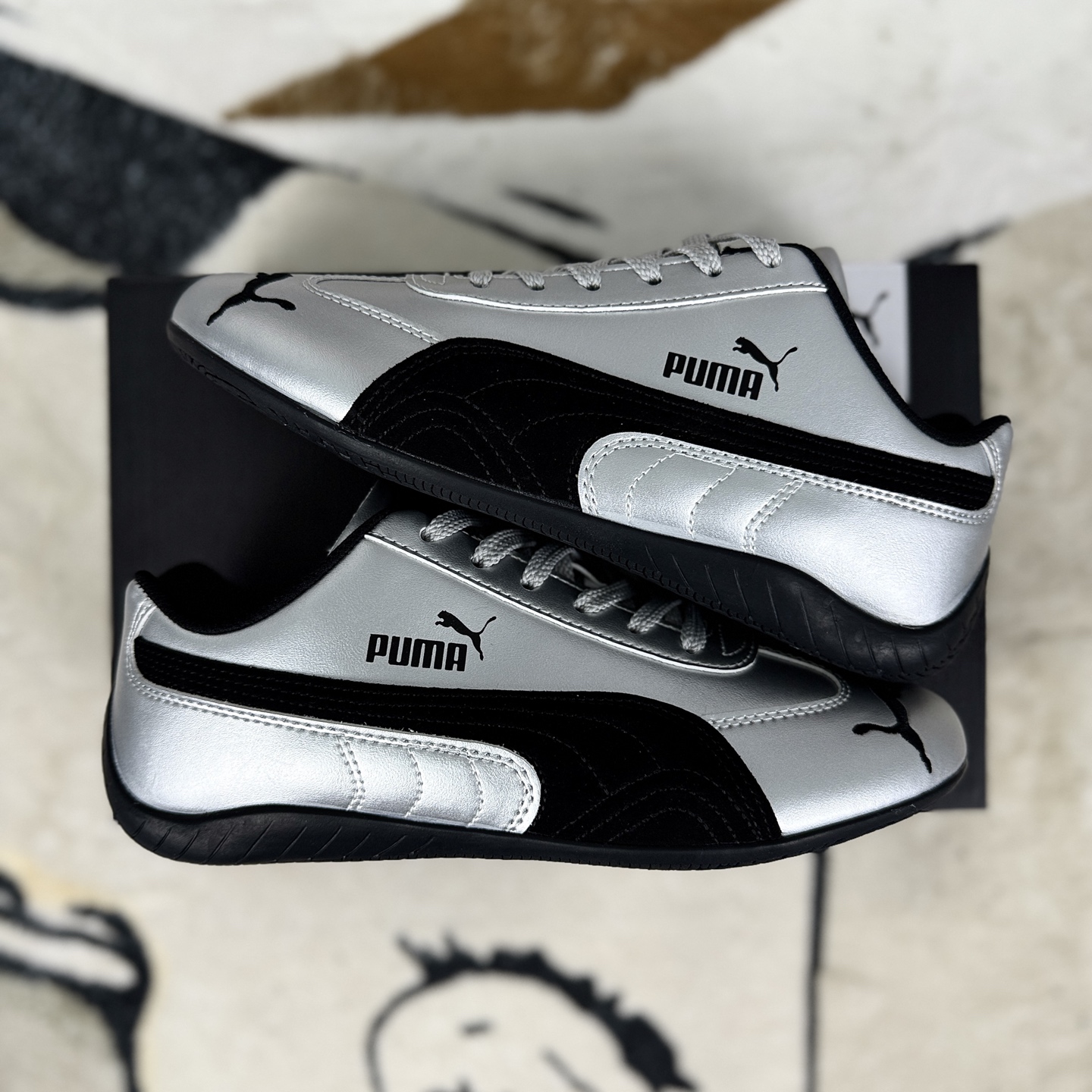 PUMA Speedcat OG Sneakers - Silver/Black, Low Profile, Comfortable, Unisex 9 i1757786303684 5162 0 7