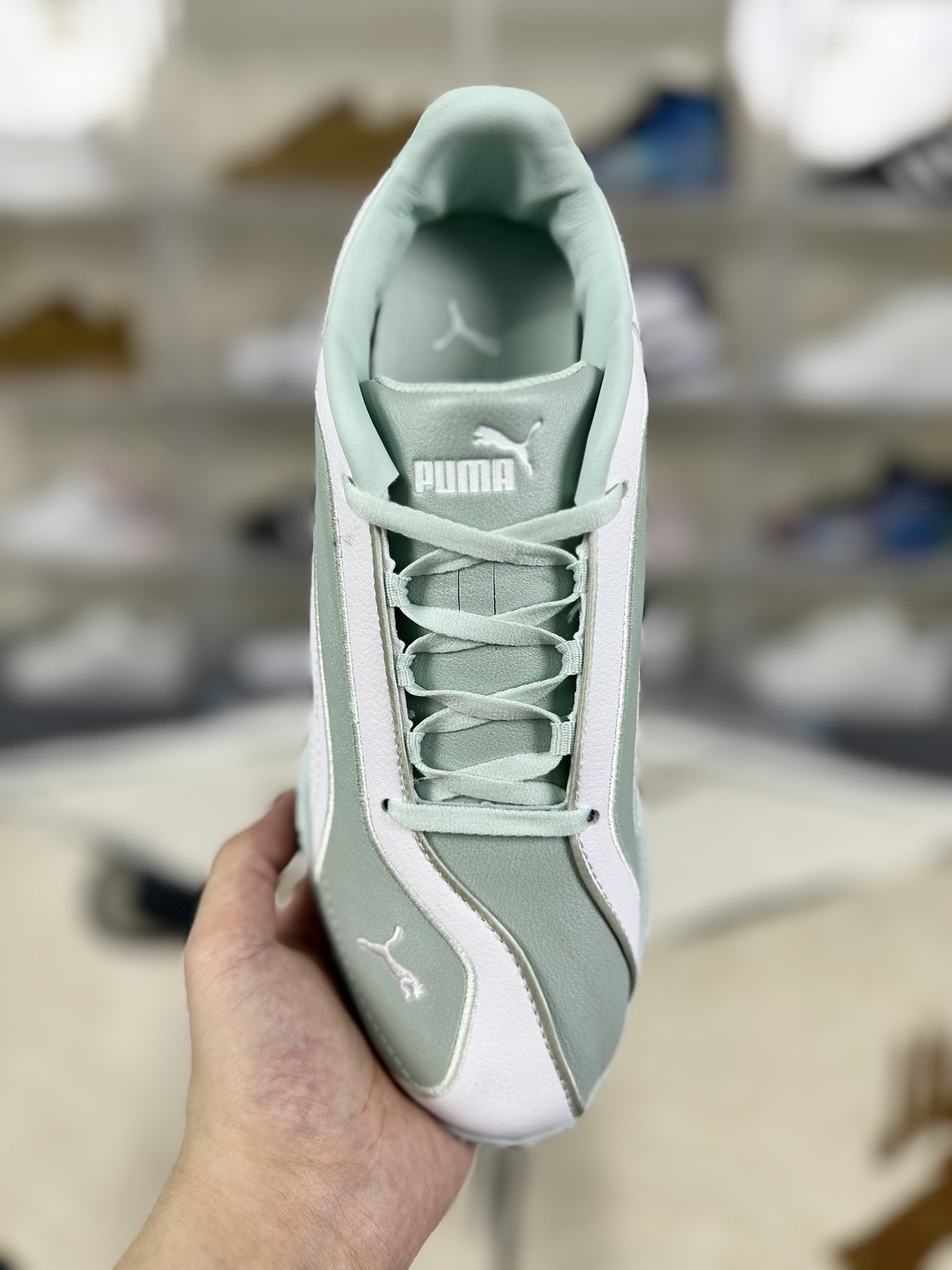 PUMA Bella V2 Leather China Exclusive Green Fashion Sneakers for Women 4 i1757786332266 6121 0 3