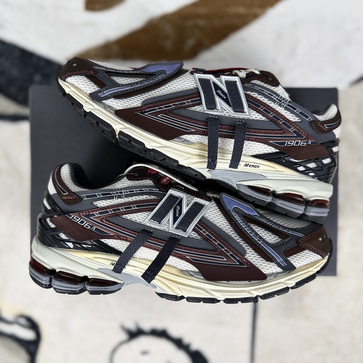 New Balance 1906A White Brown Retro Running Shoes - Unisex 9 i1757870270624 4337 0 7