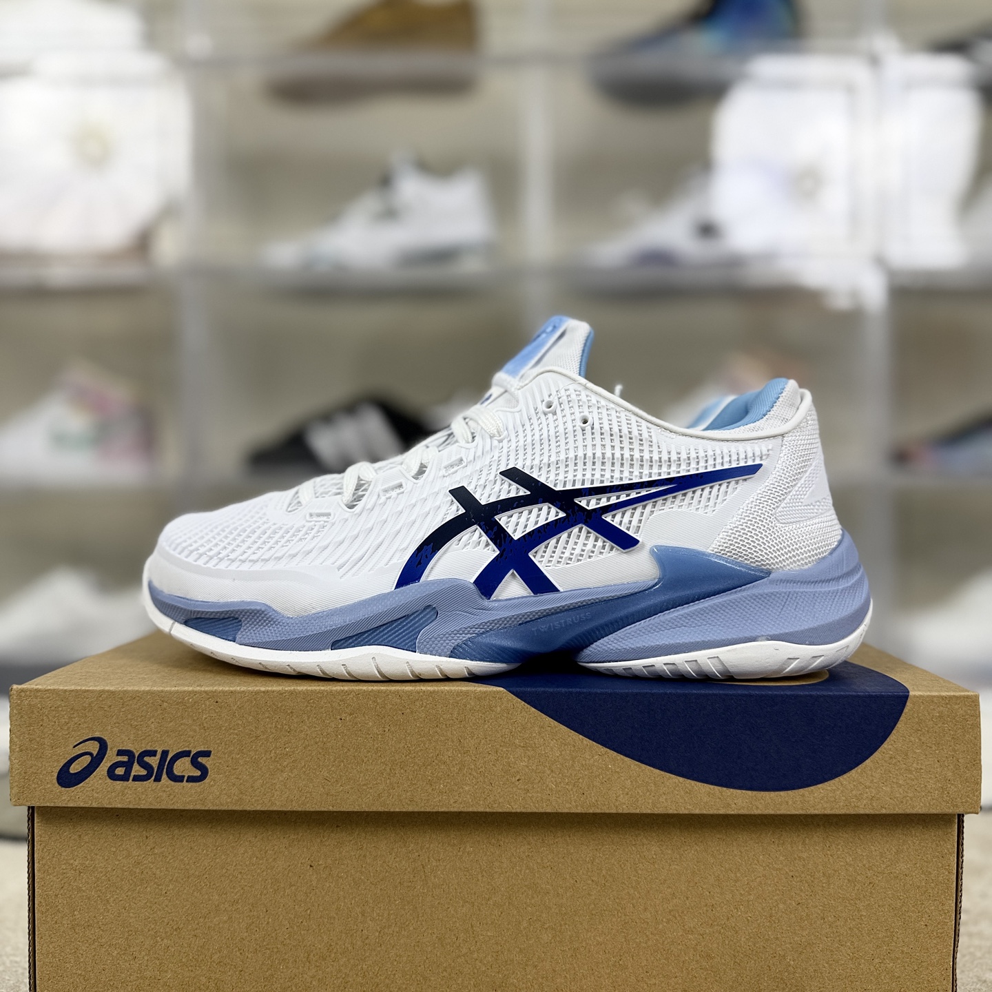 Asics Court FF 3 Novak White/Blue Tennis Shoes - Durable & Comfortable 9 i1757870301209 7450 0 8