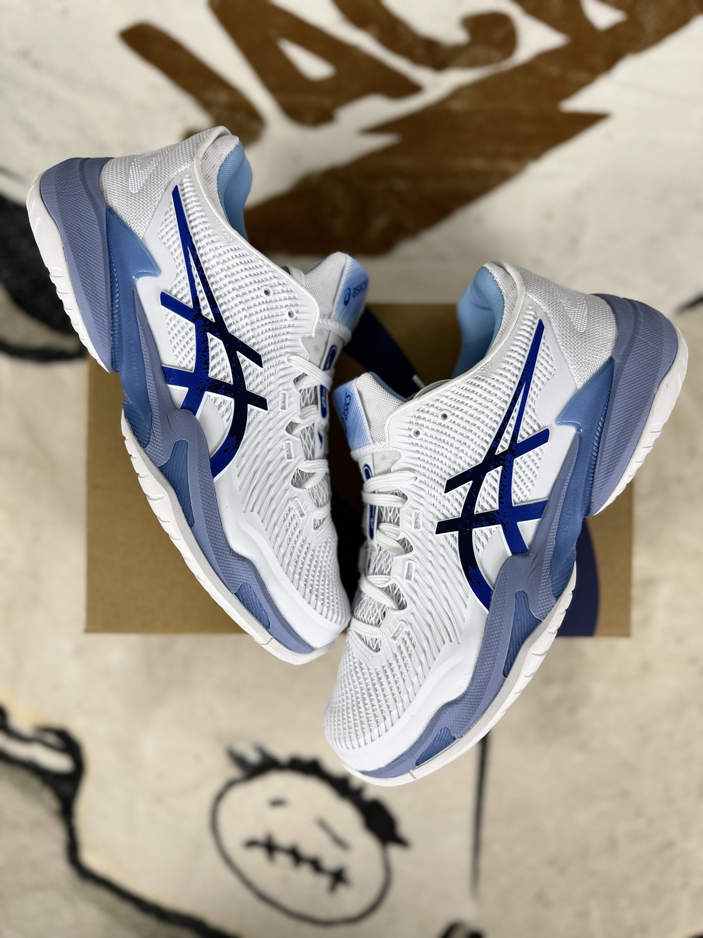 Asics Court FF 3 Novak White/Blue Tennis Shoes - Durable & Comfortable 5 i1757870301515 3893 0 6