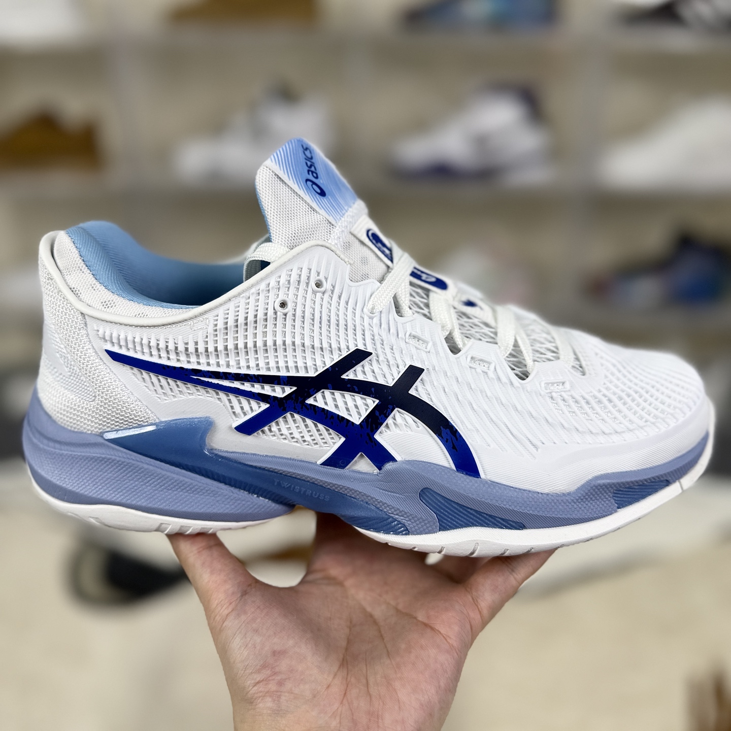 Asics Court FF 3 Novak White/Blue Tennis Shoes - Durable & Comfortable 7 i1757870303303 616 0 5