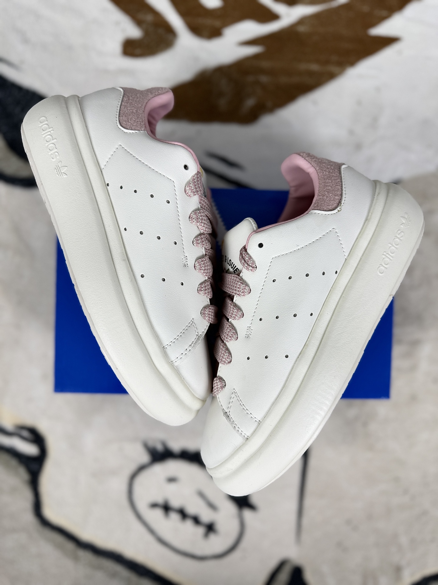Disney x Adidas Stan Smith PF White/Pink Low-Top Sneakers - Women's Size 6 i1757870371809 3100 0 6