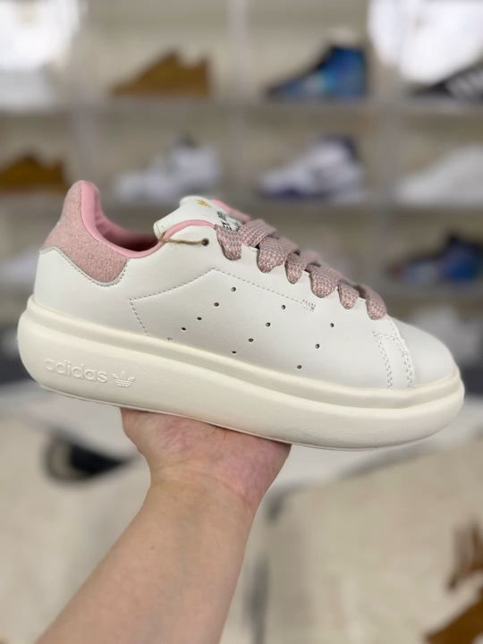 Adidas Originals Stan Smith PF Women's Casual Shoes - White/Pink