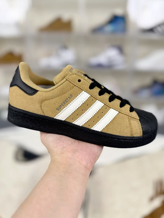 Adidas Originals Superstar Classic Unisex Sneakers - Brown/Black, Sizes 35.5-45