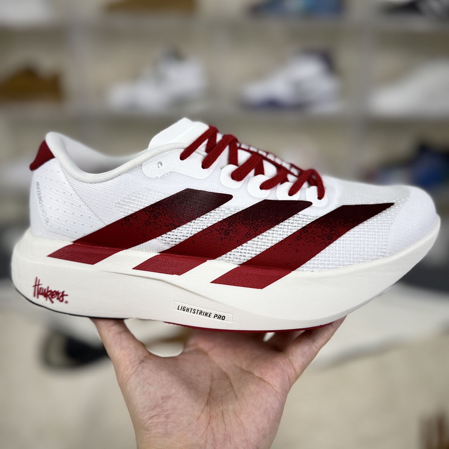 Adidas Adizero Evo SL Nebraska Running Shoes - White/Red - Sizes 36-45 7 i1758821243869 170 0 5