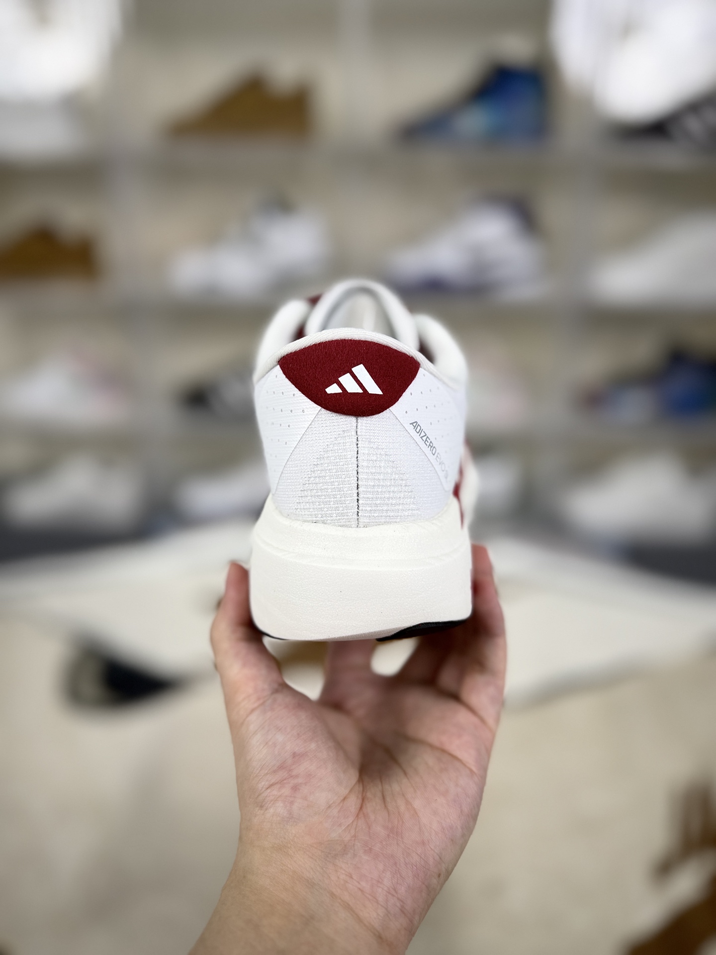 Adidas Adizero Evo SL Nebraska Running Shoes - White/Red - Sizes 36-45 3 i1758821243987 7709 0 2