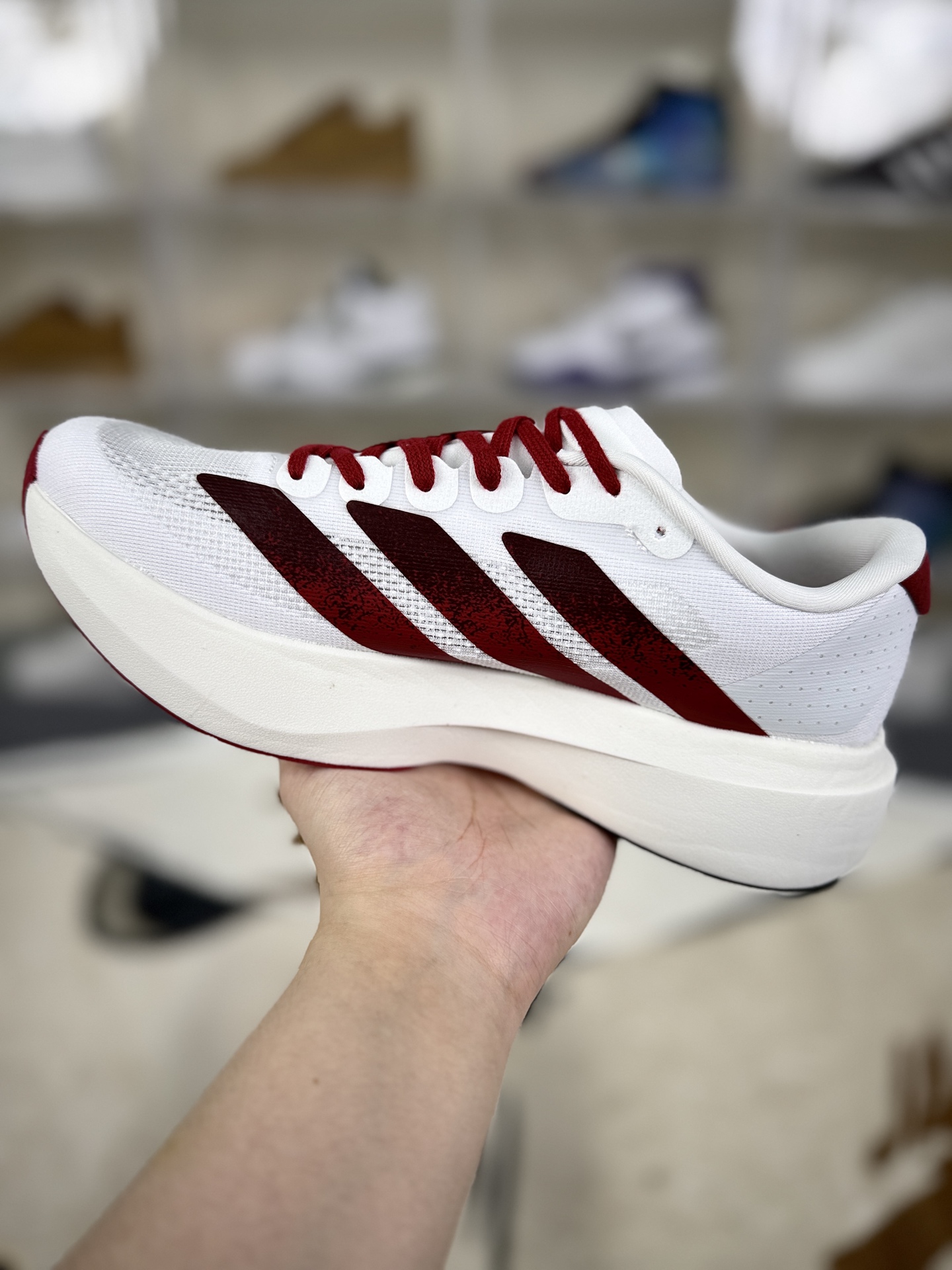 Adidas Adizero Evo SL Nebraska Running Shoes - White/Red - Sizes 36-45 2 i1758821245326 8497 0 1