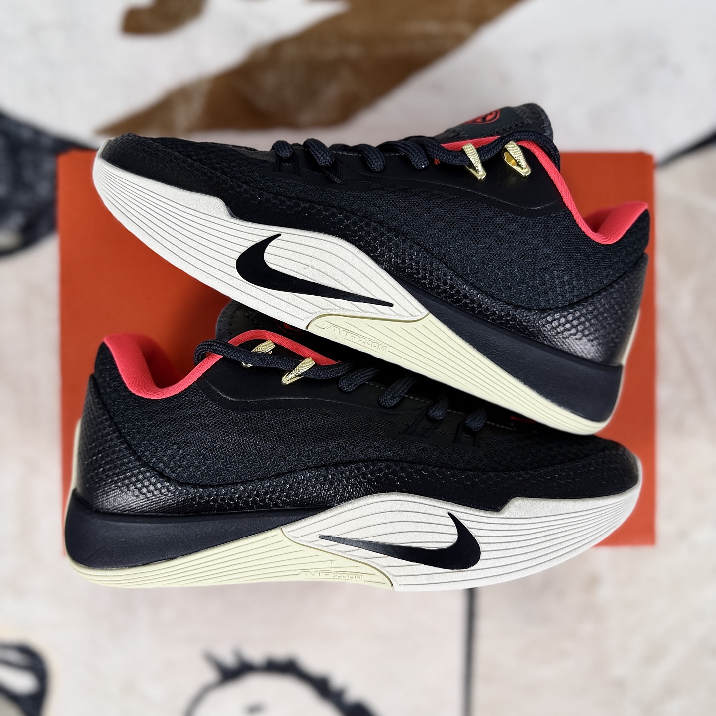Nike S.T. Flare Black/Red Basketball Shoes - Cushioned, Breathable, Durable 8 i1759003655389 3784 0 7