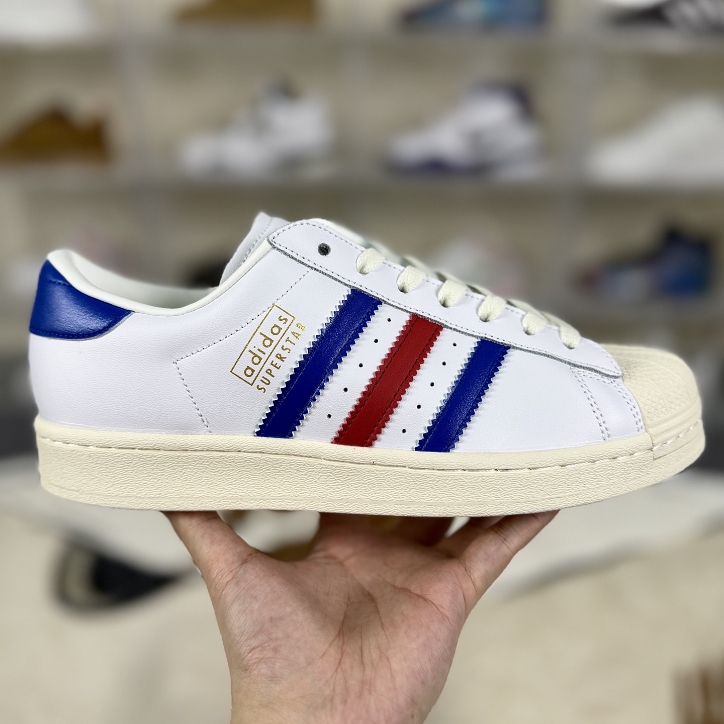 Adidas Originals Superstar Vintage White Blue Red Unisex Sneakers 7 i1759006634646 1875 0 5