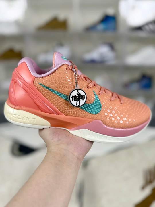 Nike Zoom Kobe 6 Protro Basketball Shoes Pink Silver, Unisex, Low Top