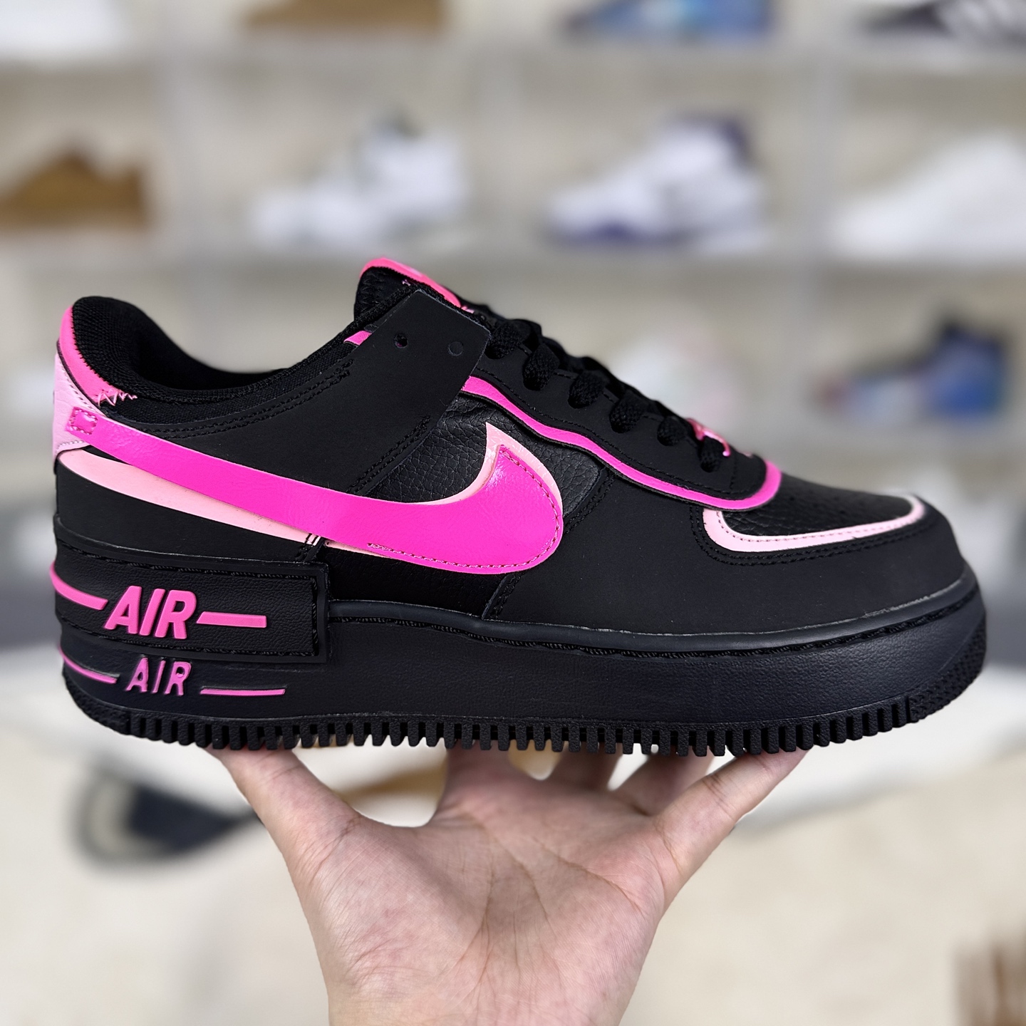 Nike Air Force 1 Shadow Black/Pink Women's Sneakers Low-top Lightweight 8 i1759609373864 7186 0 5