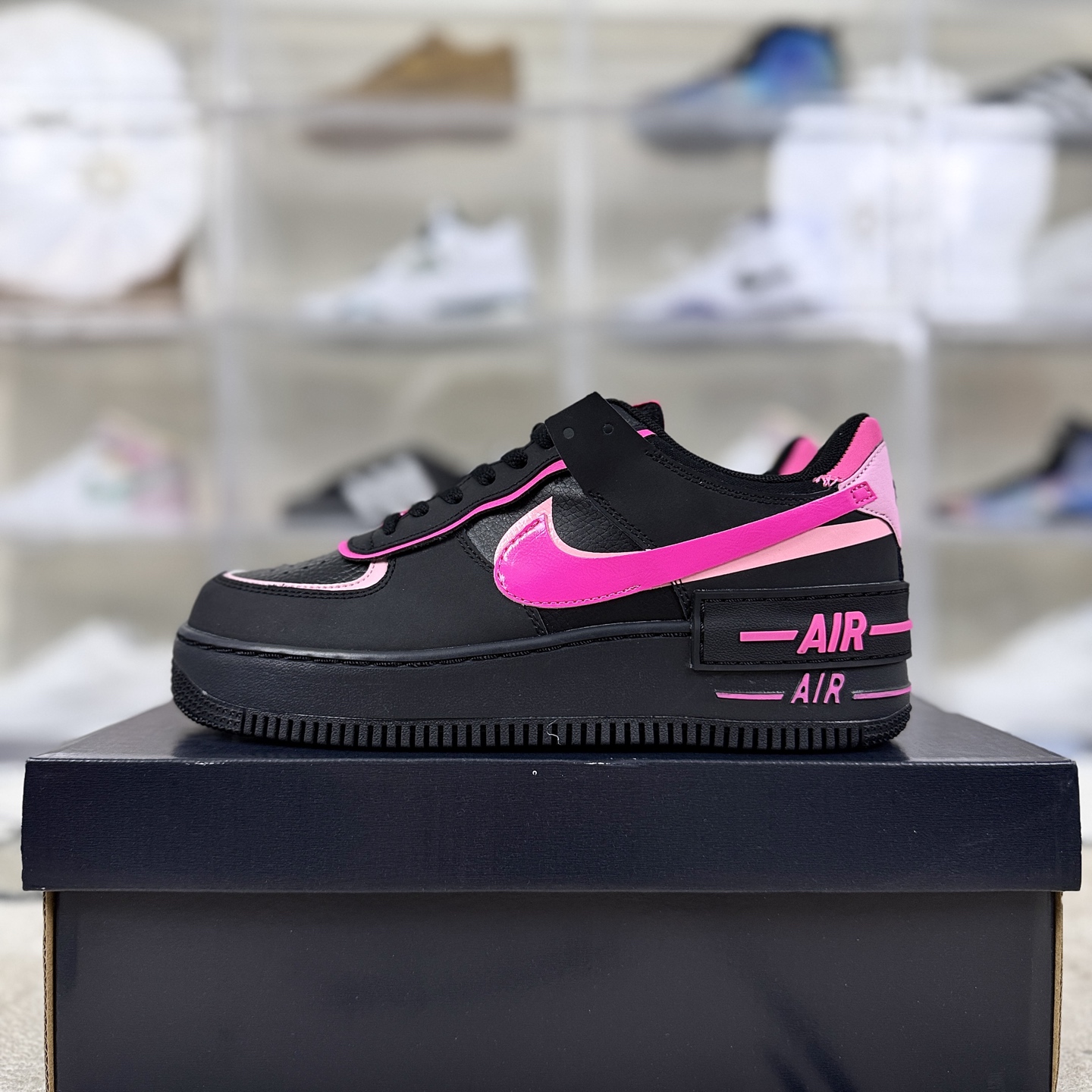 Nike Air Force 1 Shadow Black/Pink Women's Sneakers Low-top Lightweight 10 i1759609373864 7332 0 8