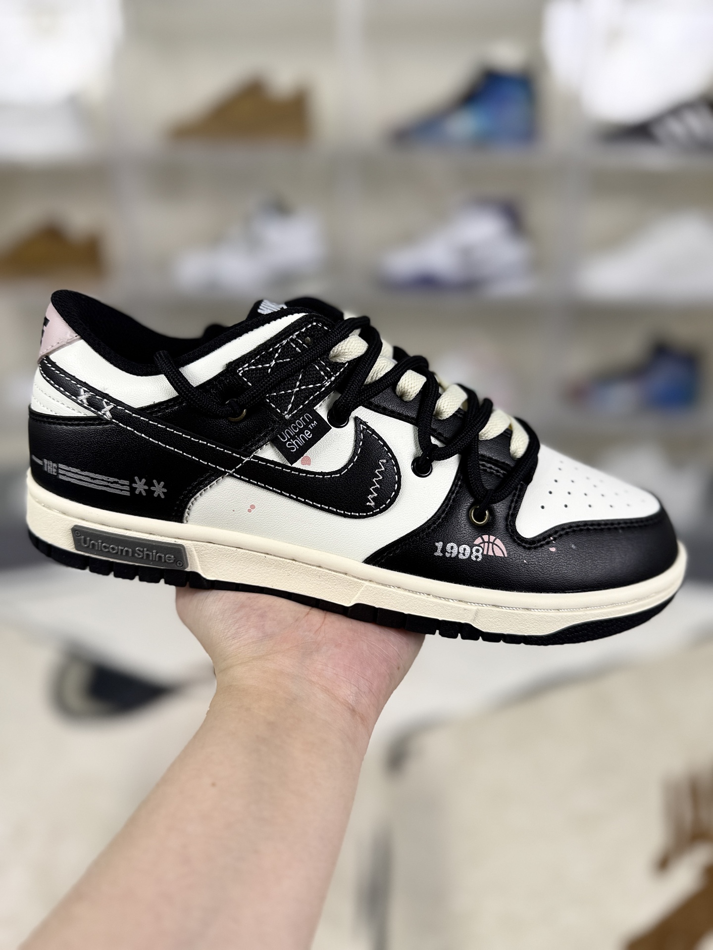 Nike Dunk Low 'Unicorn Shine Black White' Leather Sneakers - Limited Edition 1 i1759609471582 9298 0 0