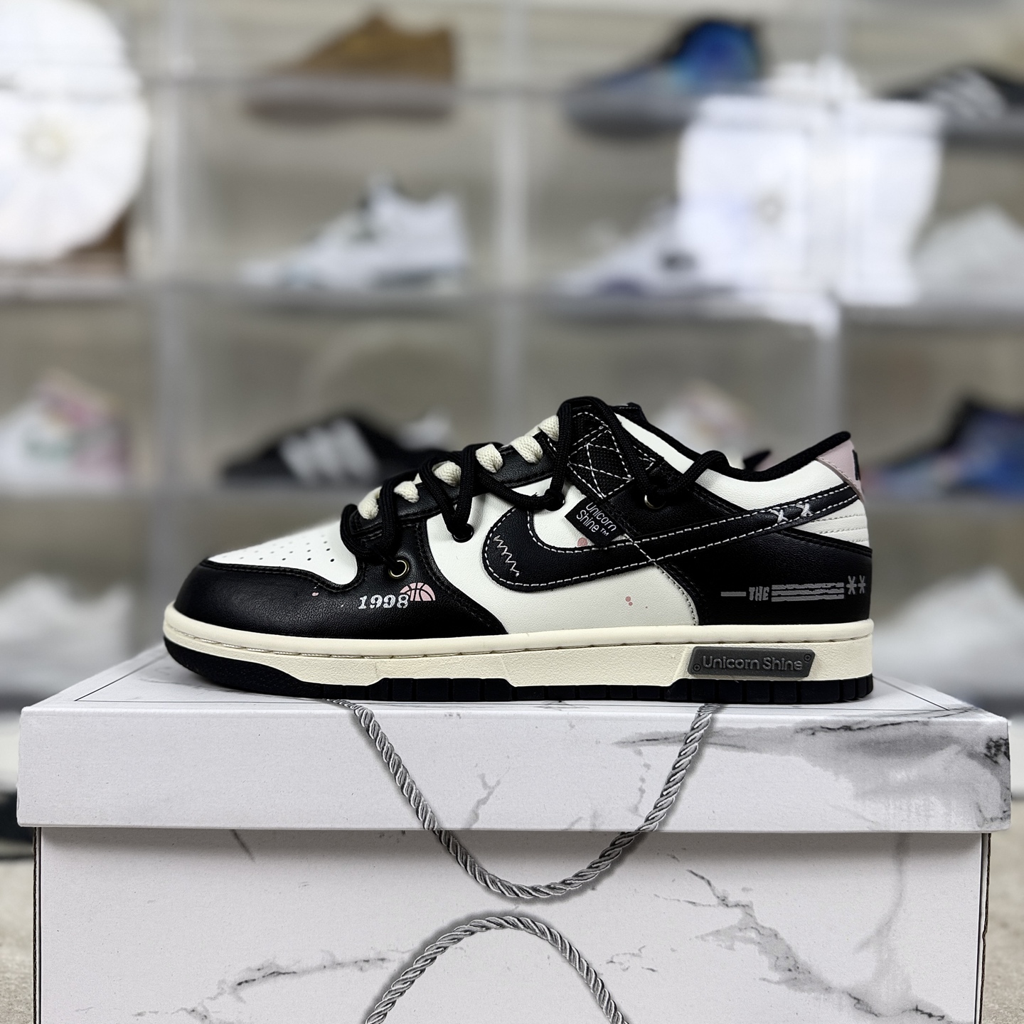 Nike Dunk Low 'Unicorn Shine Black White' Leather Sneakers - Limited Edition 9 i1759609472852 2648 0 8