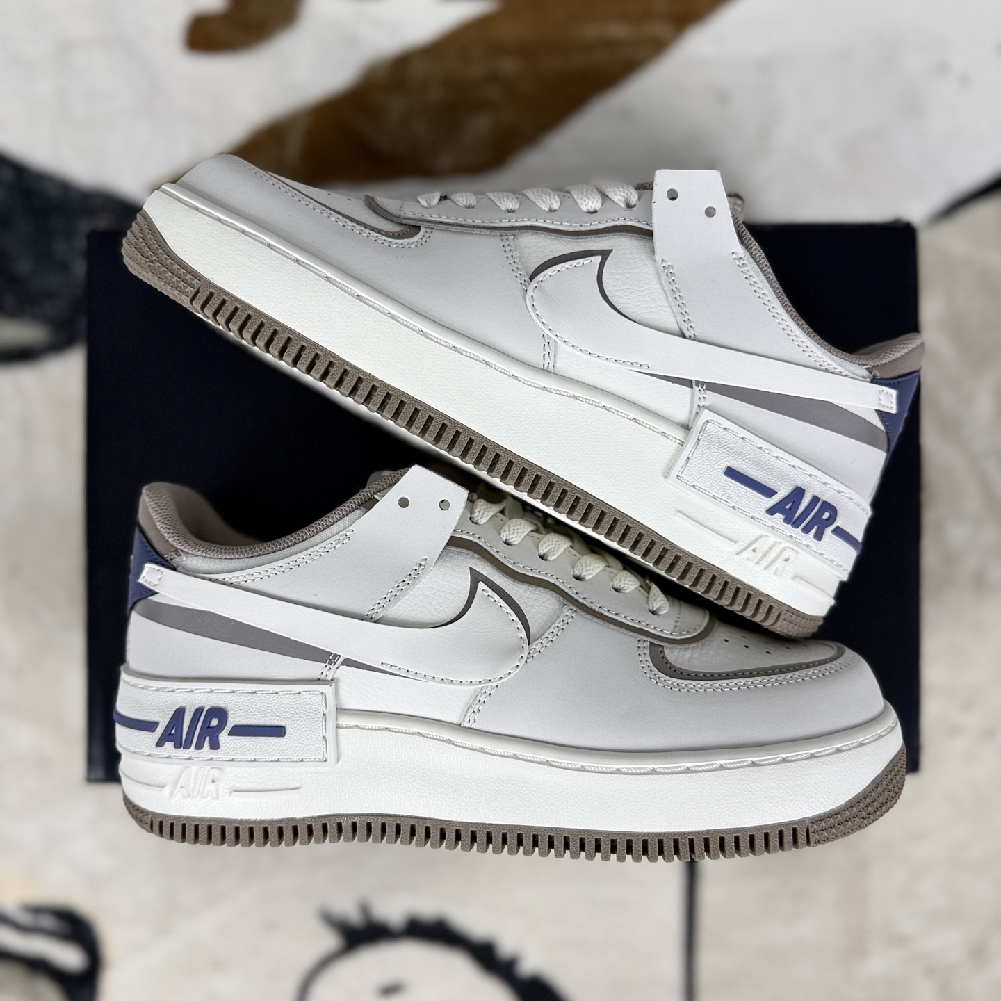 Nike Air Force 1 Shadow Women's Sneaker Low-Top Beige IO7594-101 9 i1759866051191 9101 0 7