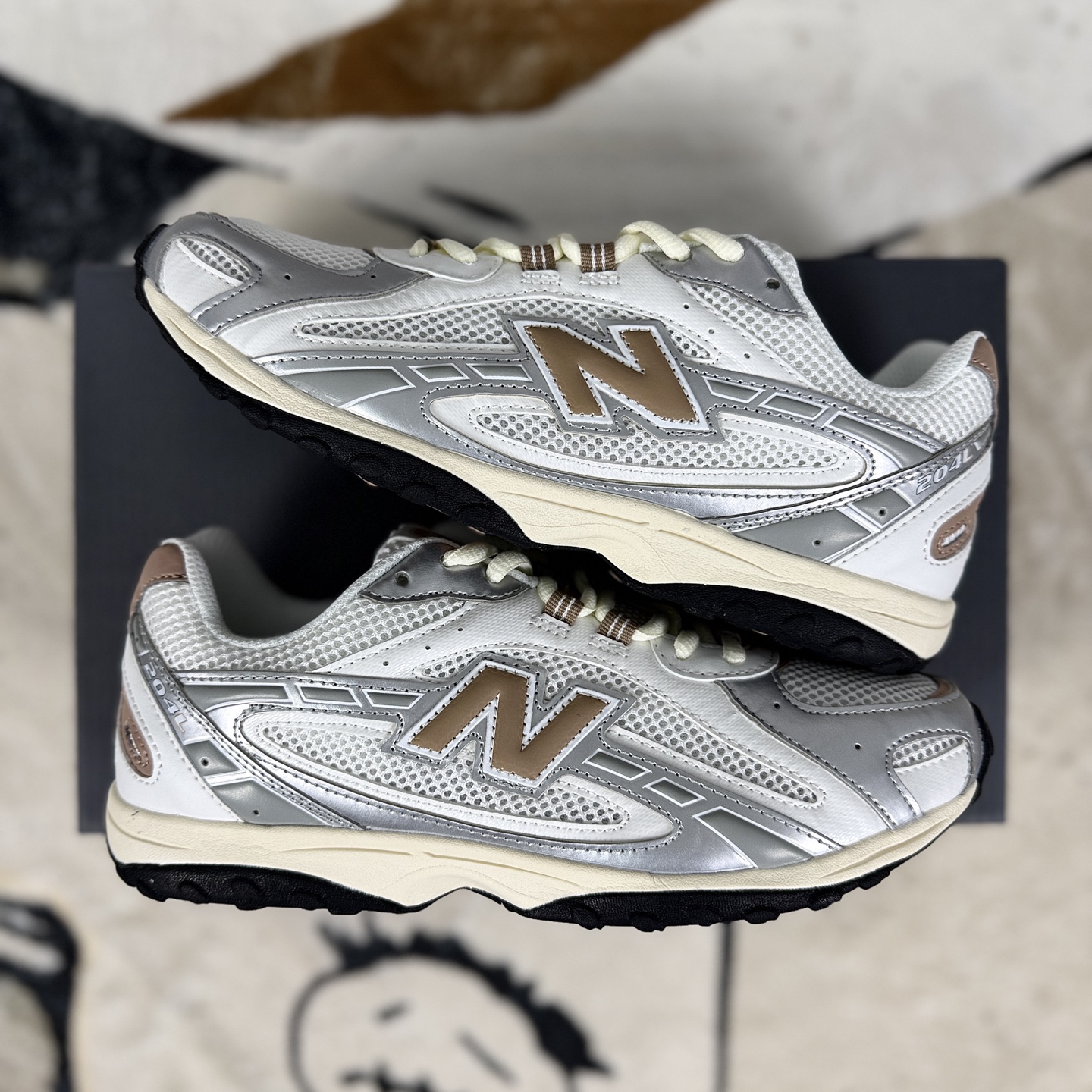 New Balance 204L White Silver Brown Unisex Lifestyle Sneakers 9 i1760035002115 9114 0 7