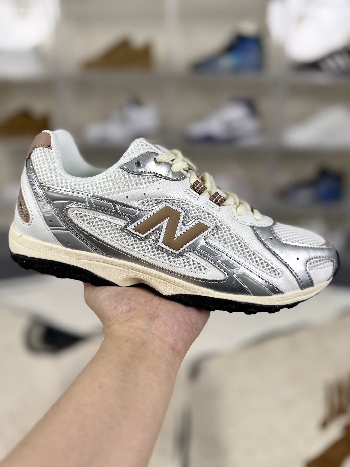 New Balance 204L White Silver Brown Unisex Lifestyle Sneakers