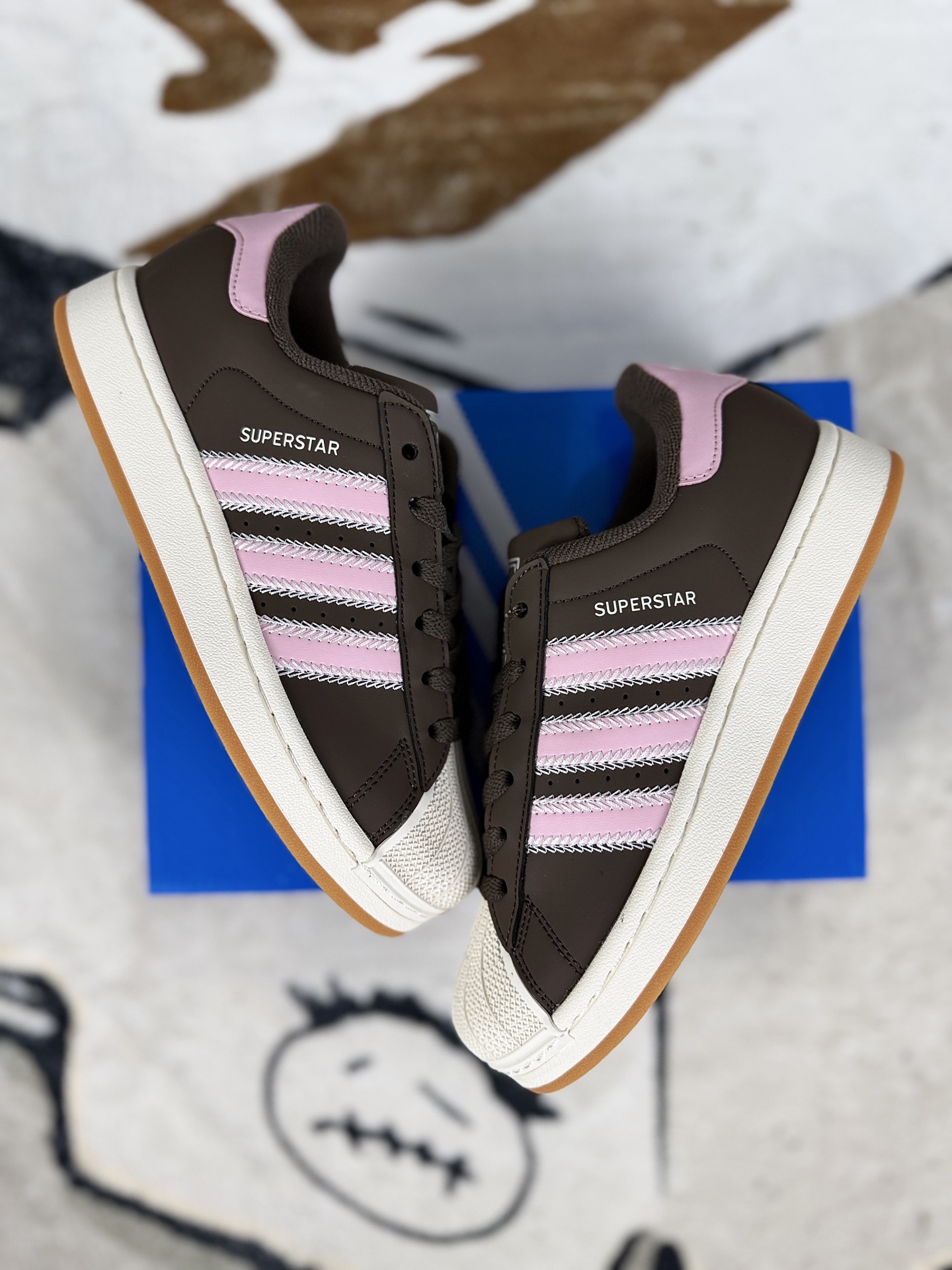 Adidas Originals Superstar Brown Pink Classic Sneakers Unisex Fashion Shoes 6 i1760035089050 2296 0 6
