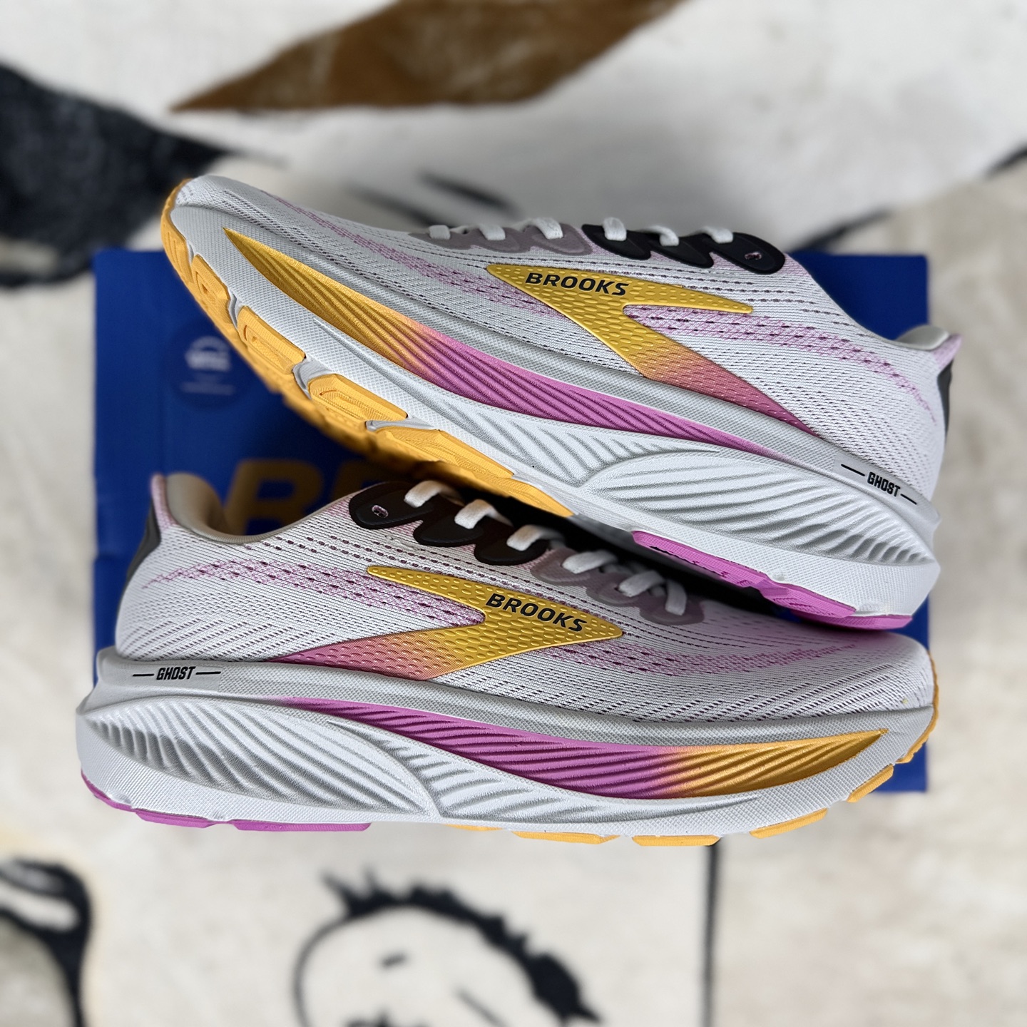 Brooks Ghost 17 Gray/Pink Running Shoes: Cushioned, Durable, and Lightweight 8 i1760298124716 5870 0 7