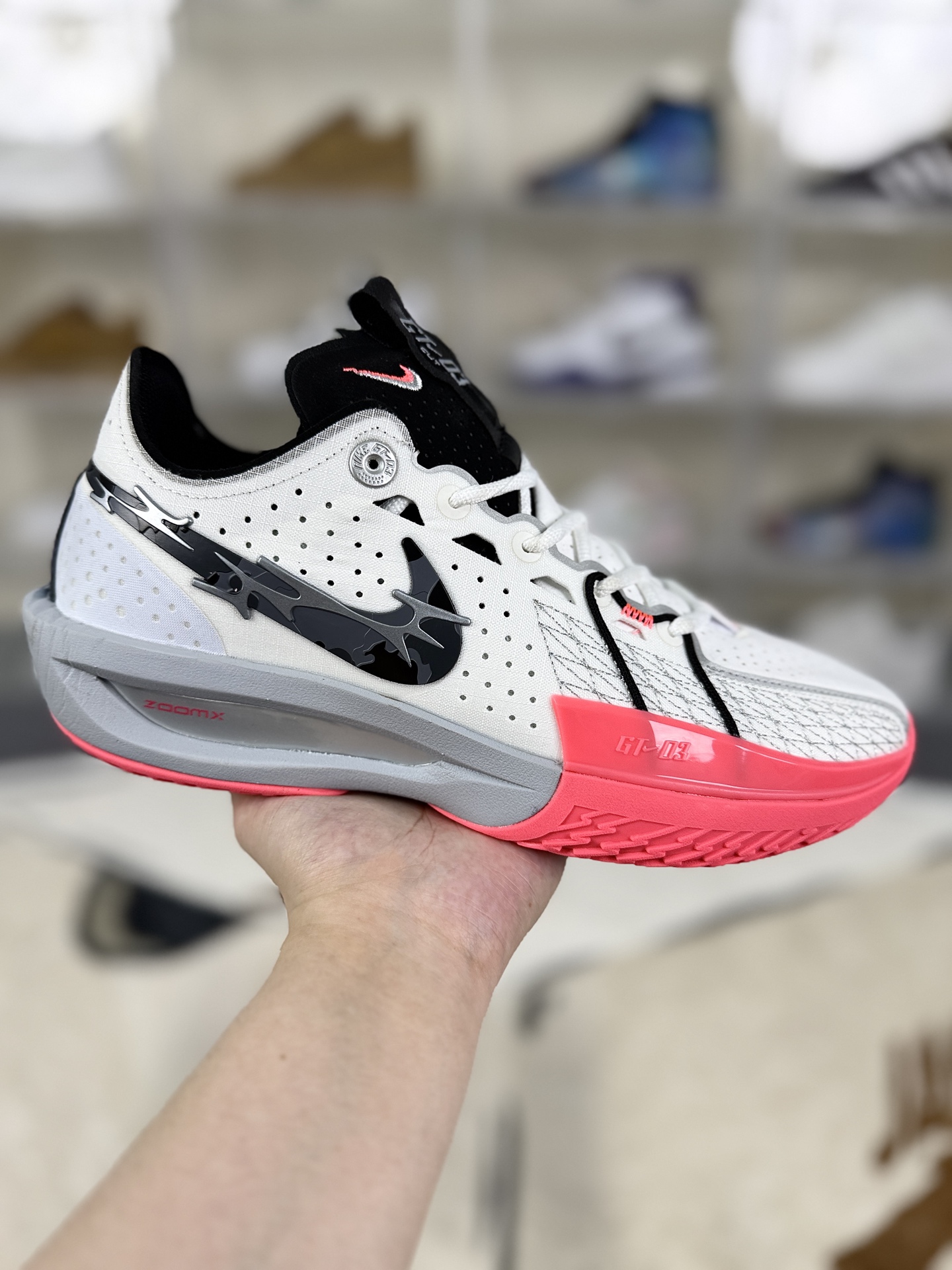 Nike Air Zoom G.T. Cut 3 Basketball Shoes - White/Red - Men and Women