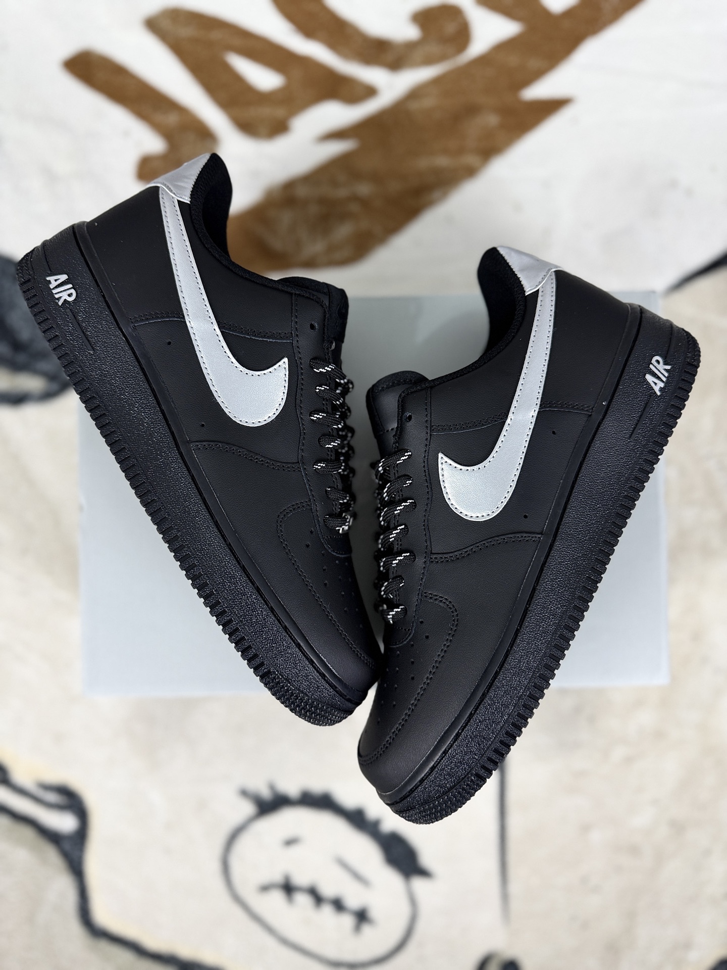 Nike Air Force 1 'Black Knight' Low-Top Sneakers - Sleek, Comfortable, and Trendy 5 i1760479234193 6713 0 6
