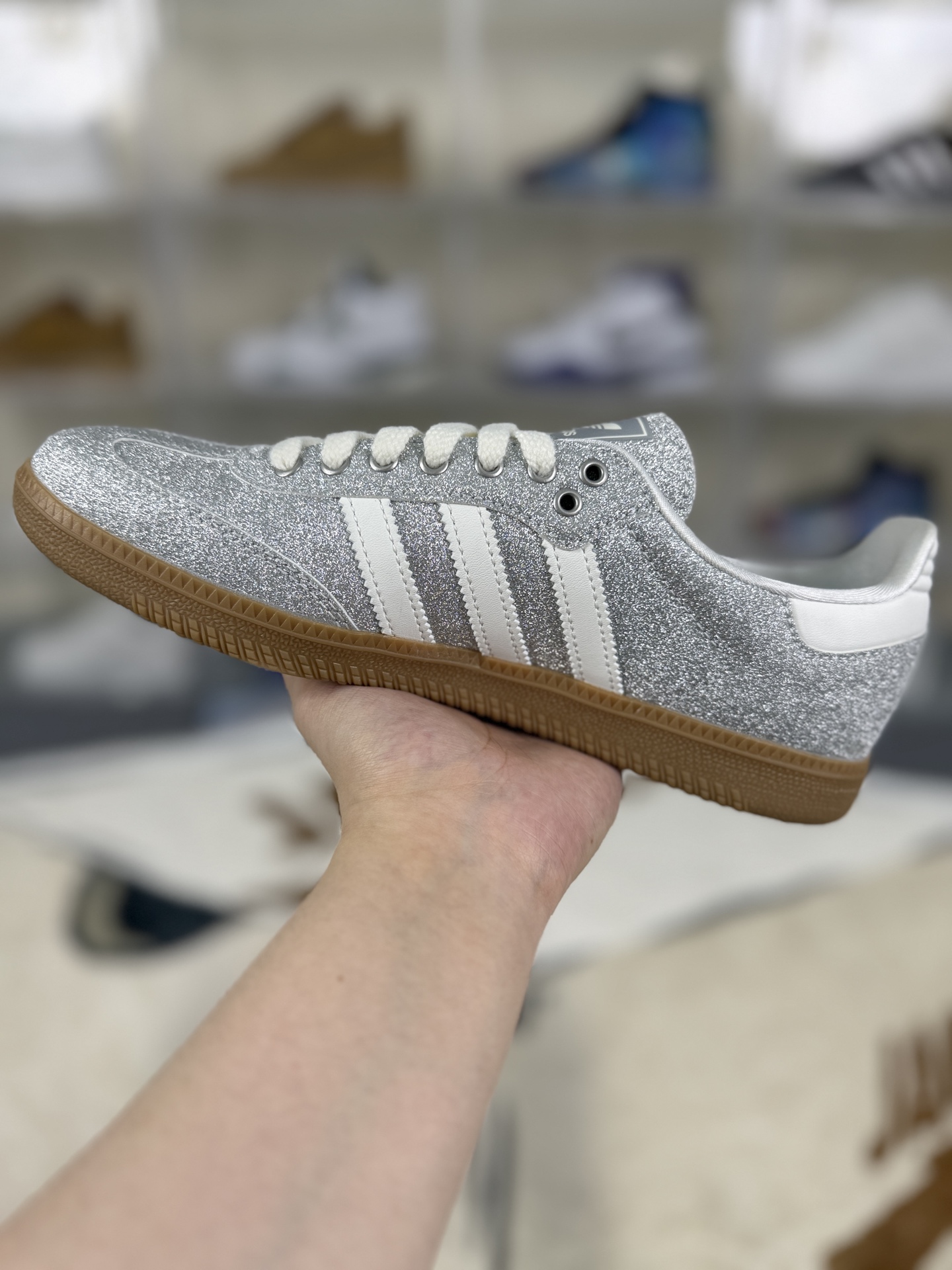 Adidas Originals Samba Shiny Pack Low Top Sneakers in Silver for Men and Women 2 i1760723251171 2219 0 1