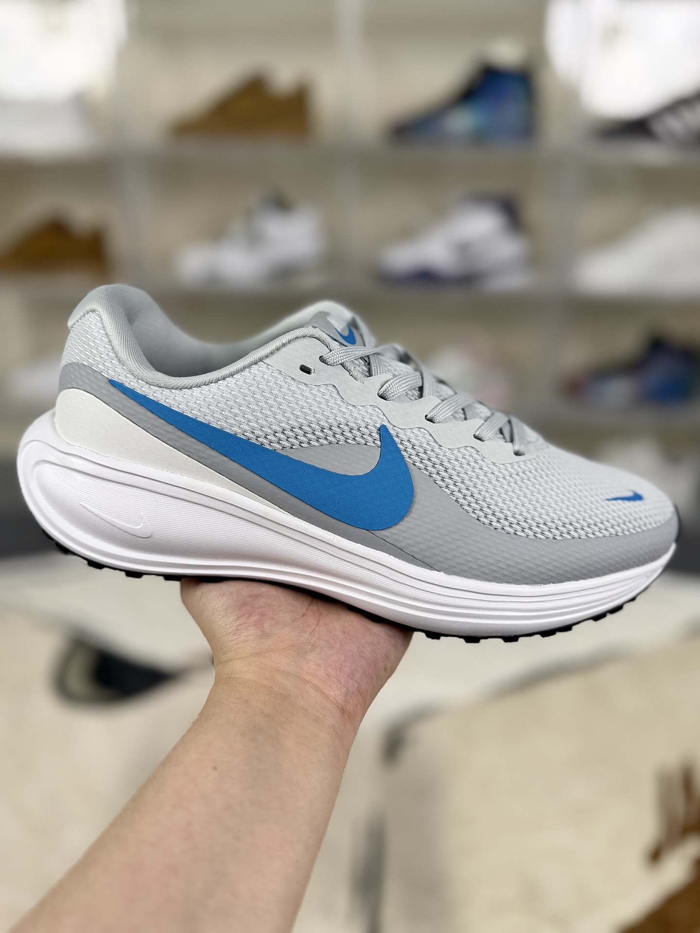 Nike Revolution 8 Running Shoes - Gray/Blue, Comfort & Style for Men & Women