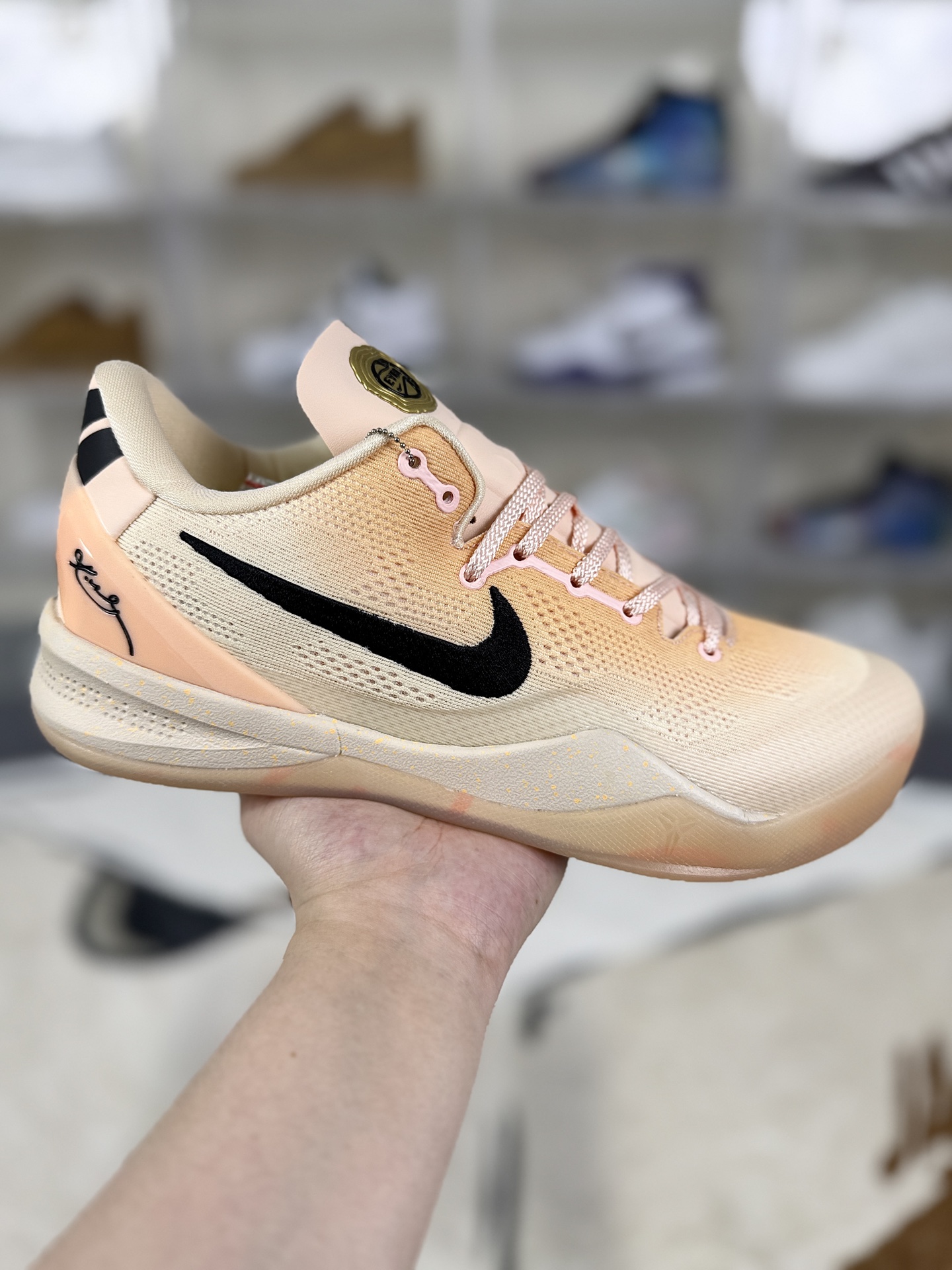 Nike Kobe 8 Academy Basketball Shoes - Peach/Black - HQ3138-800