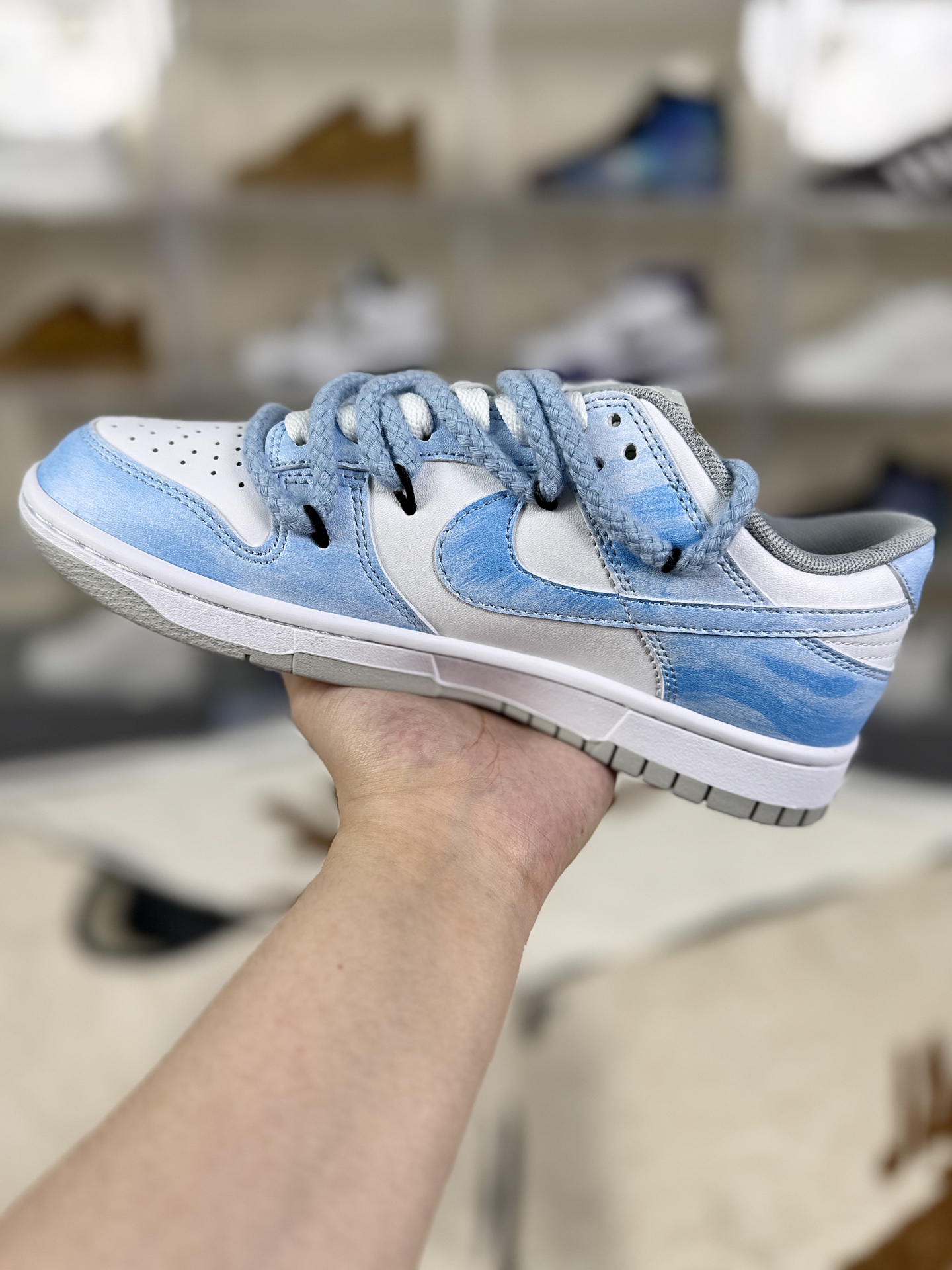 Nike Dunk Low 'Moonlit Ripples' - Hand-Painted, Deconstructed, Low-Top Sneakers 2 i1760908514217 6573 0 1