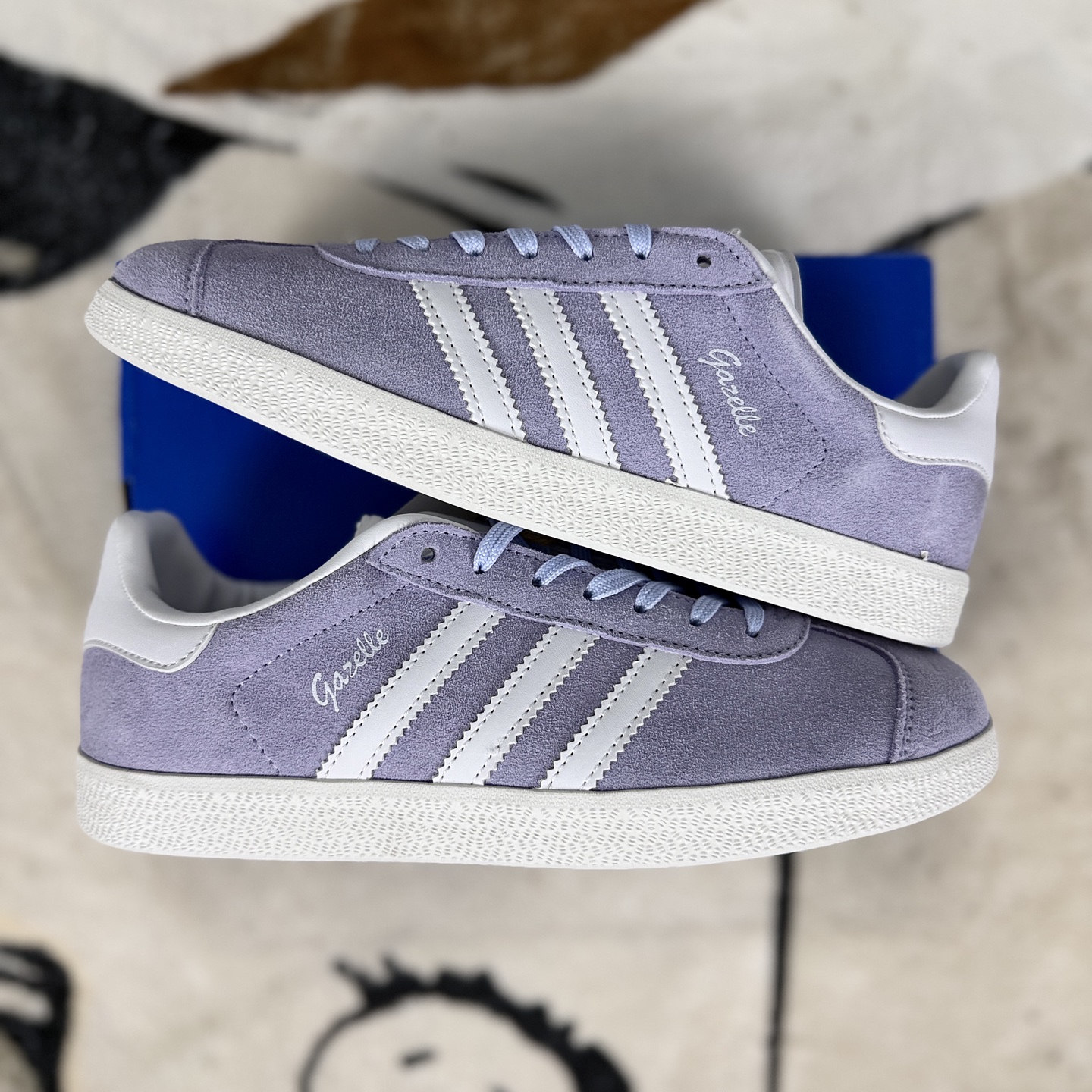 Adidas Originals Gazelle Low-Top Sneakers - Women's Purple Suede Shoes 8 i1761077774605 9739 0 7