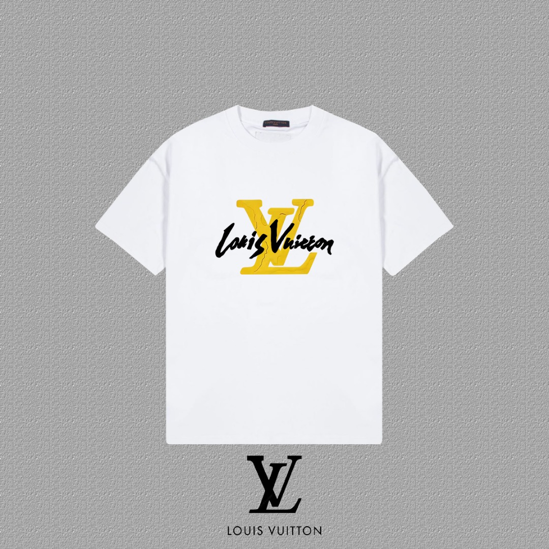 Louis Vuitton 2025FW Logo Print Short Sleeve T-Shirt Unisex Cotton Top