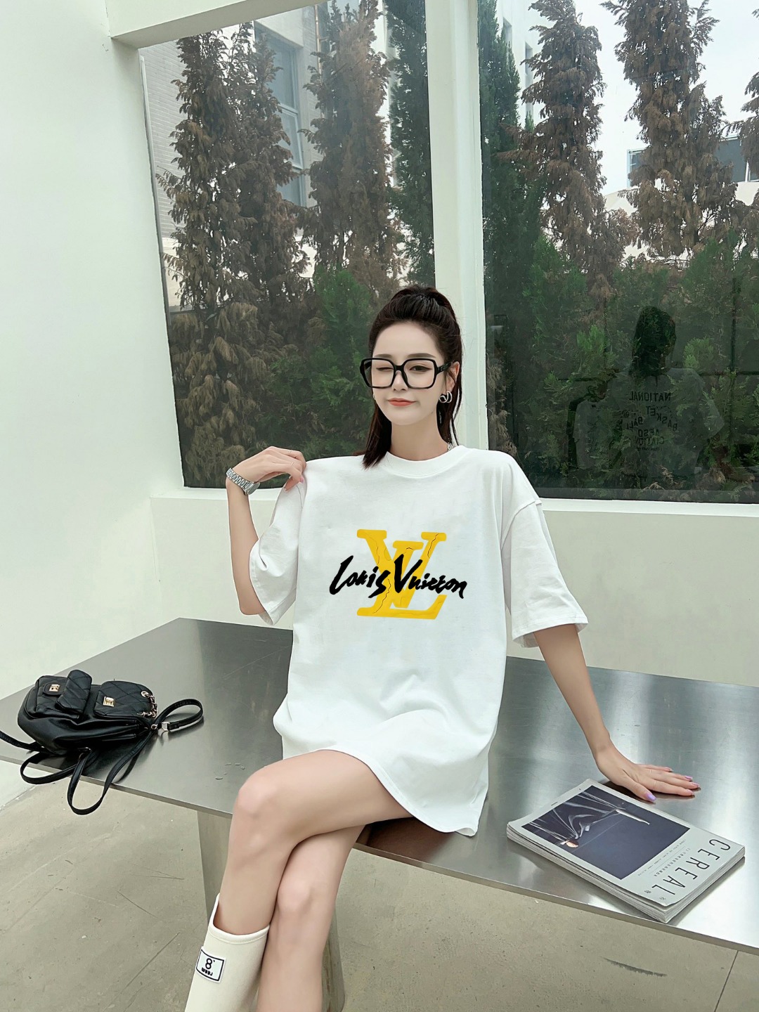 Louis Vuitton 2025FW Logo Print Short Sleeve T-Shirt Unisex Cotton Top 9 o 1ihftd5hknq41o1l1bvo1hh51e23