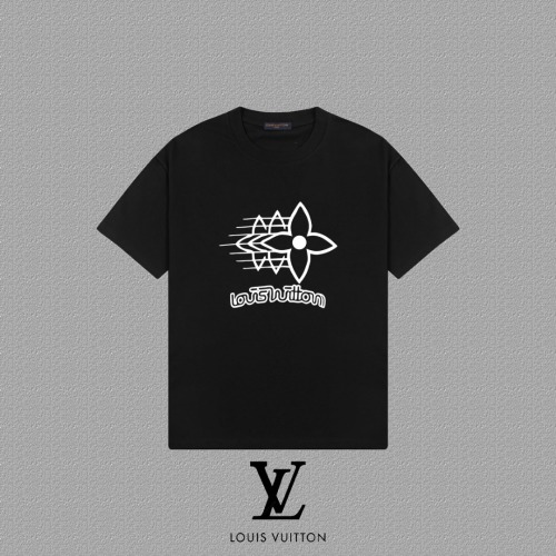 Louis Vuitton 2025FW Men's/Women's Cotton T-Shirt with LV Logo Print