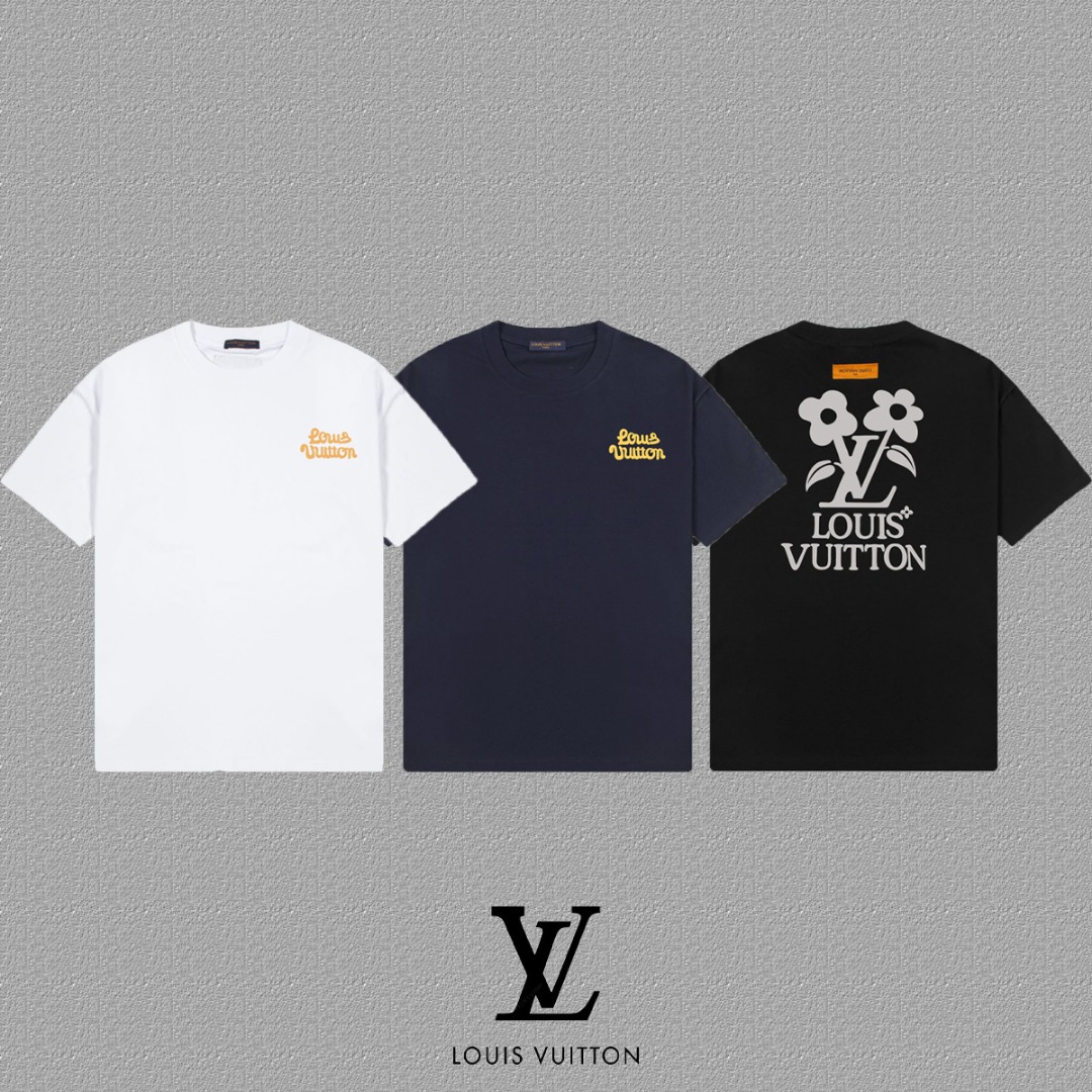 Louis Vuitton 2025FW Short-Sleeve T-Shirt with LV Letter Print 4 o 1ihib1jos881k351du719lklkc1