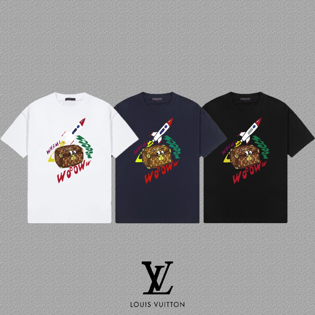 Louis Vuitton 2025FW Graphic Print Cotton T-Shirt, Unisex Style 4 o 1ihic9o9nhupf0ancn1mn9rja1