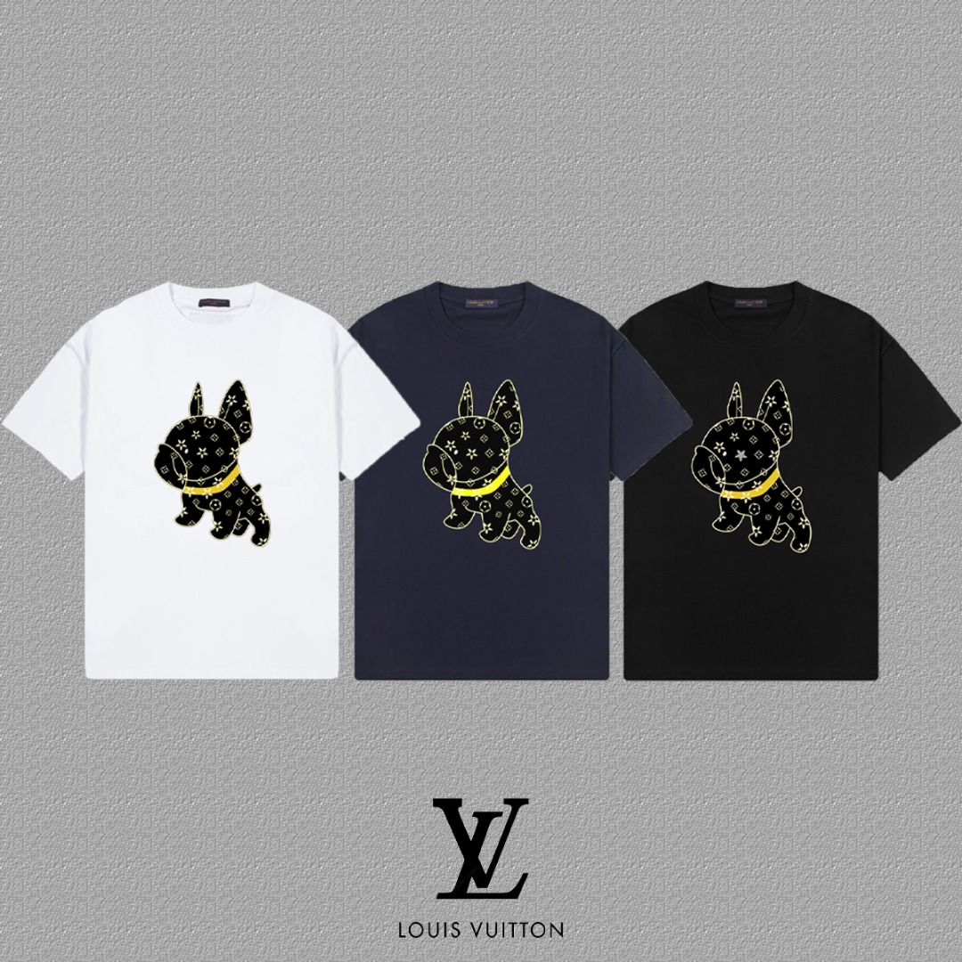 Louis Vuitton 2025FW Graphic Tee - French Bulldog Print, Unisex Style 4 o 1ihicmc8g18ivp3l1enimbl152t1