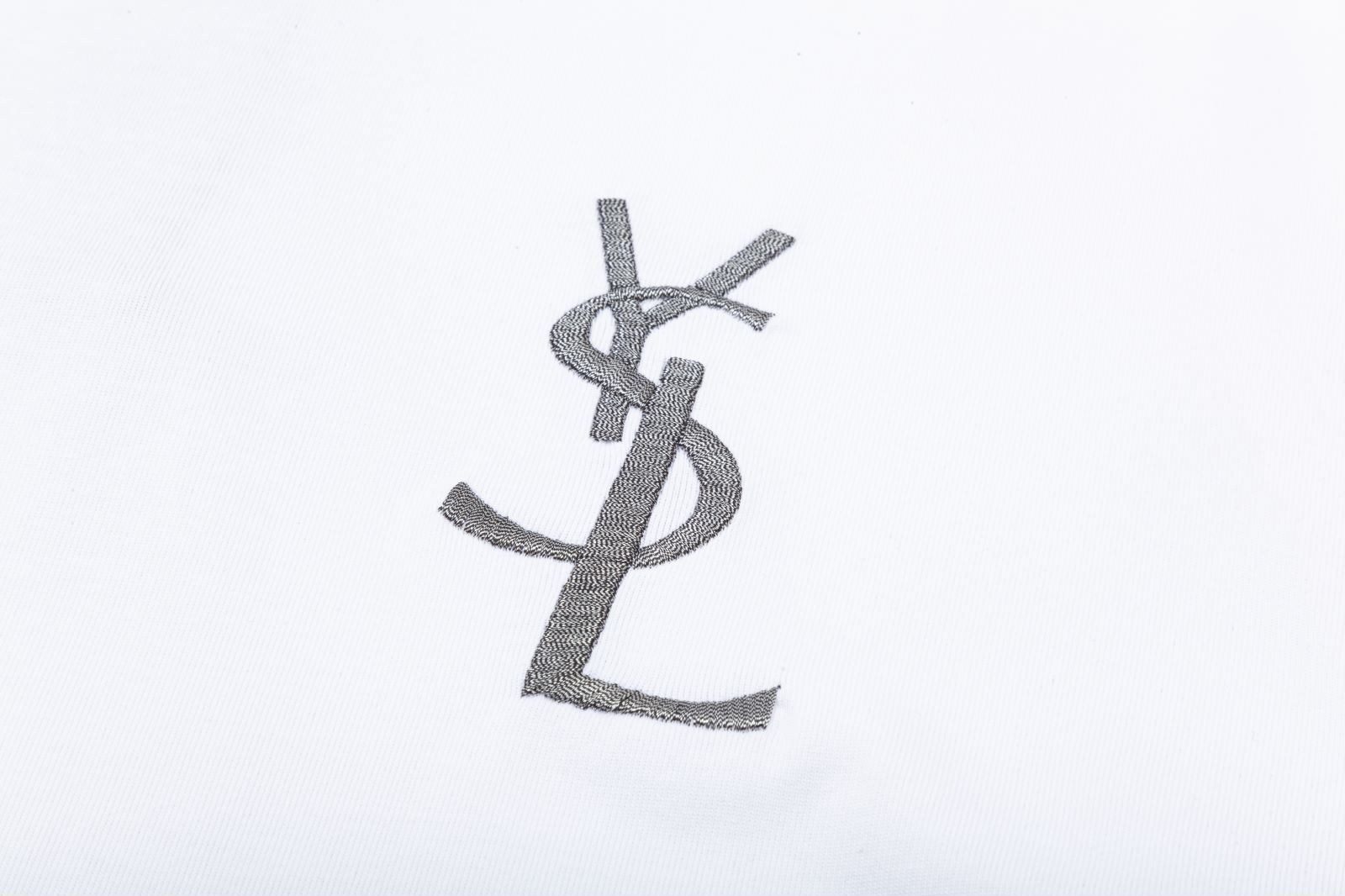 High-End YSL St. Roland 2024FW Short Sleeve T-Shirts with Classic Embroidery. - 图片 7