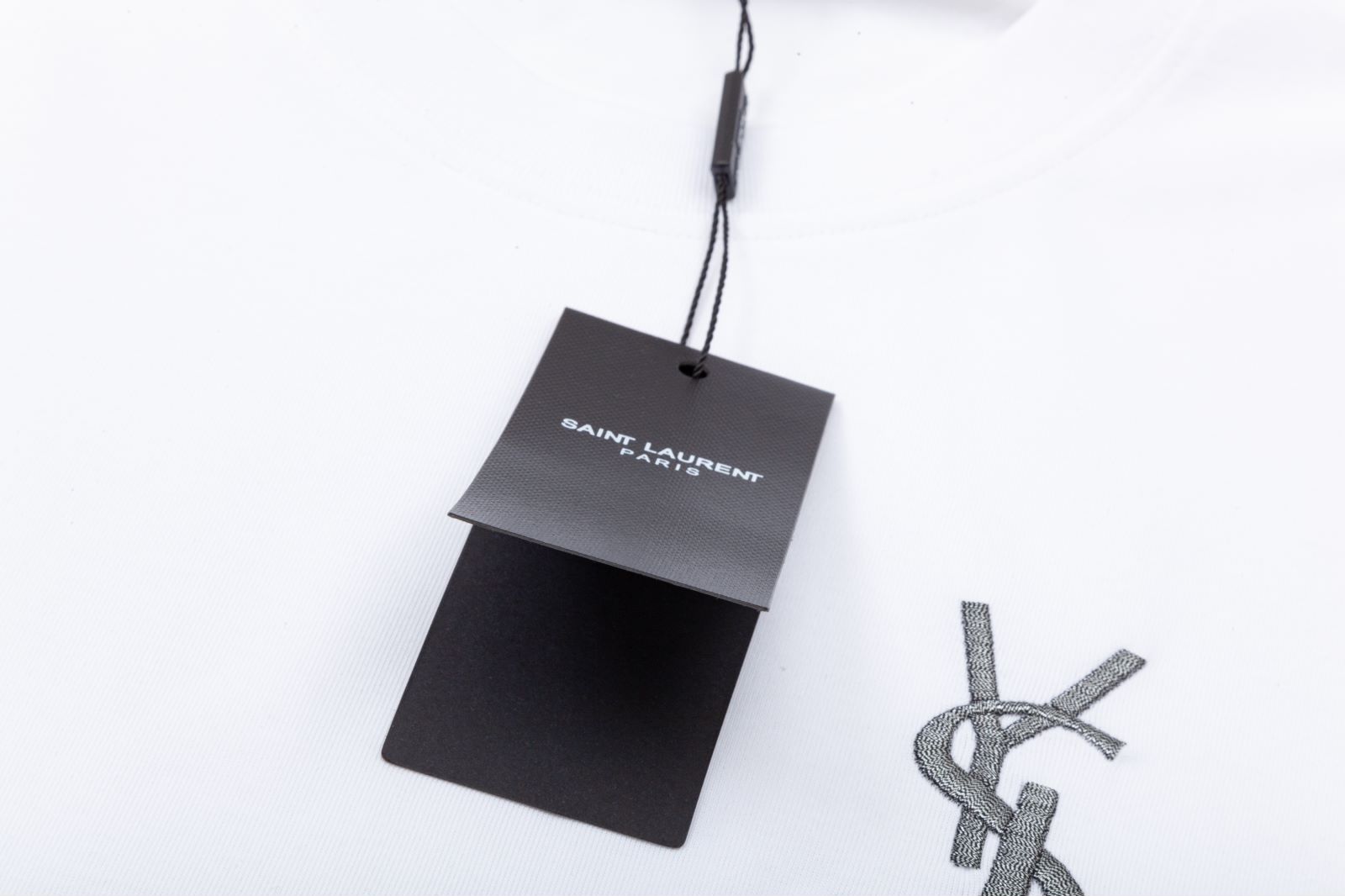 High-End YSL St. Roland 2024FW Short Sleeve T-Shirts with Classic Embroidery. - 图片 6