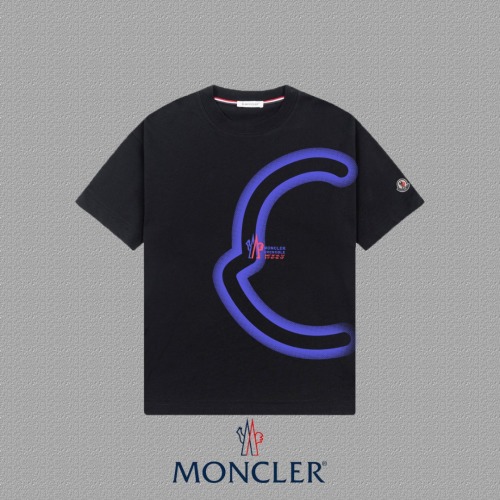 Moncler 2025FW Short Sleeve T-Shirt Badge+Logo Print Heavyweight Fabric