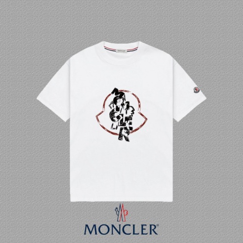 Moncler 2025FW Short Sleeve T-Shirt Badge + LOGO Print Unisex 1 Moncler 2025FW Short Sleeve T-Shirt Badge + LOGO Print Unisex