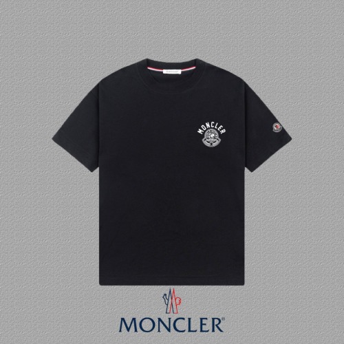 MONCLER 2025FW Short Sleeve T-Shirt Badge Logo Print Heavyweight Fabric