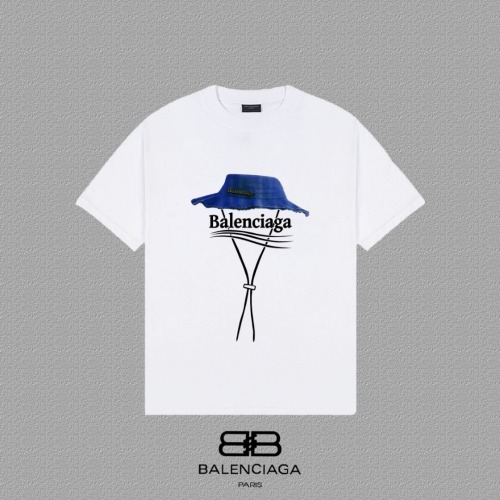 Balenciaga Paris Letter Print Short Sleeve T-Shirt, Unisex Cotton Tee 1 Balenciaga Paris Letter Print Short Sleeve T-Shirt, Unisex Cotton Tee