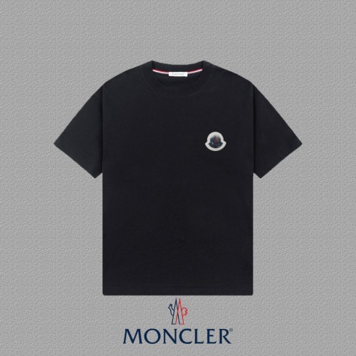 Moncler Men's Short Sleeve T-Shirt with Logo Patch - Premium Cotton 1 Moncler Men's Short Sleeve T-Shirt with Logo Patch - Premium Cotton
