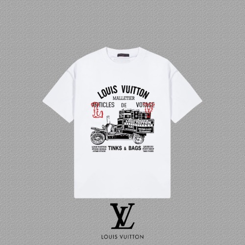 Louis Vuitton Men's Cotton Graphic Tee - Vintage Car Print 1 Louis Vuitton Men's Cotton Graphic Tee - Vintage Car Print