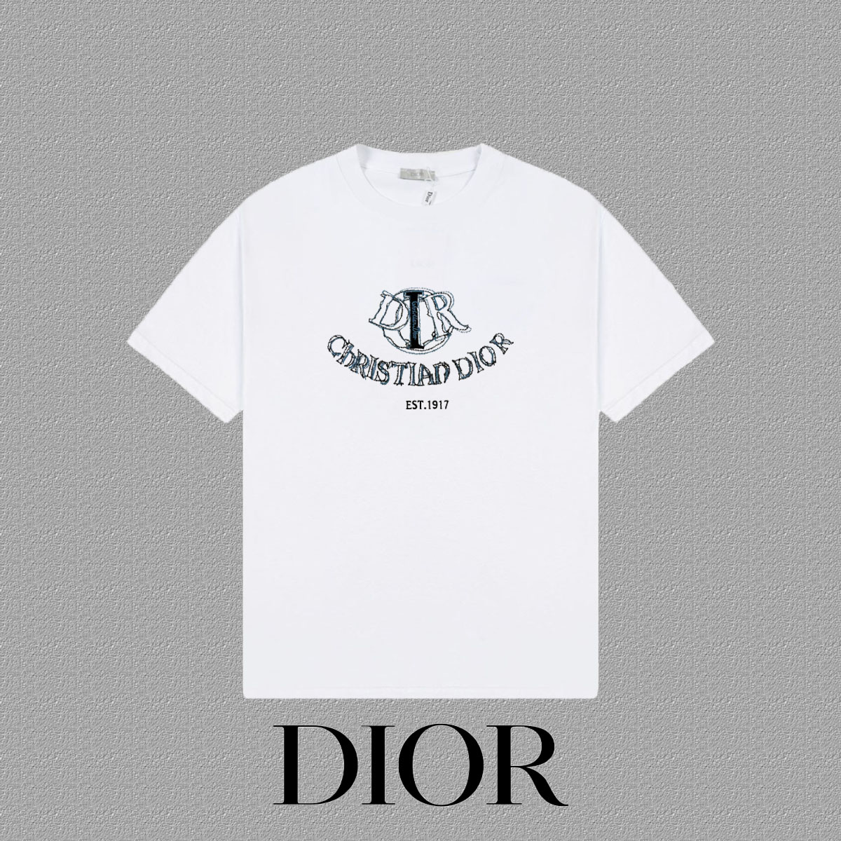 P85✨🔥 [DIOR] Camiseta de manga corta 2026FW, tecnología de bordado, tejido de 300 g de doble hilo 26s de alta gama, te…